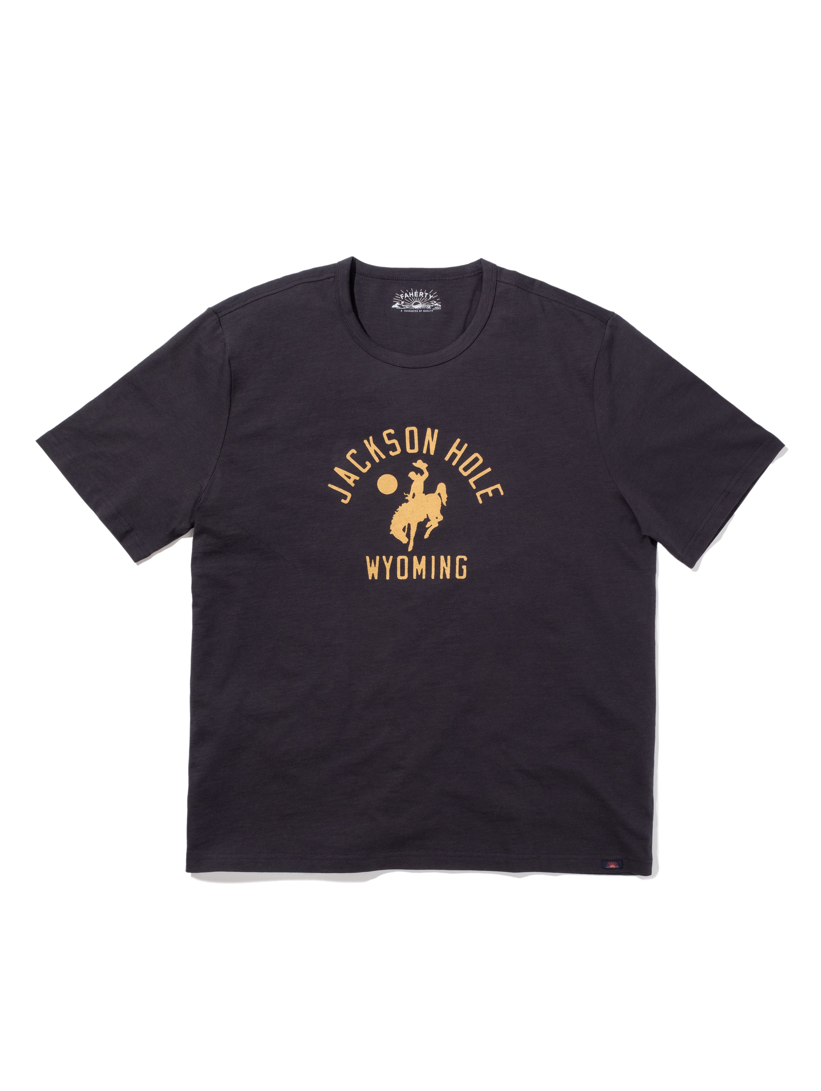 Jackson Hole Short-Sleeve Crew T-Shirt - Washed Black