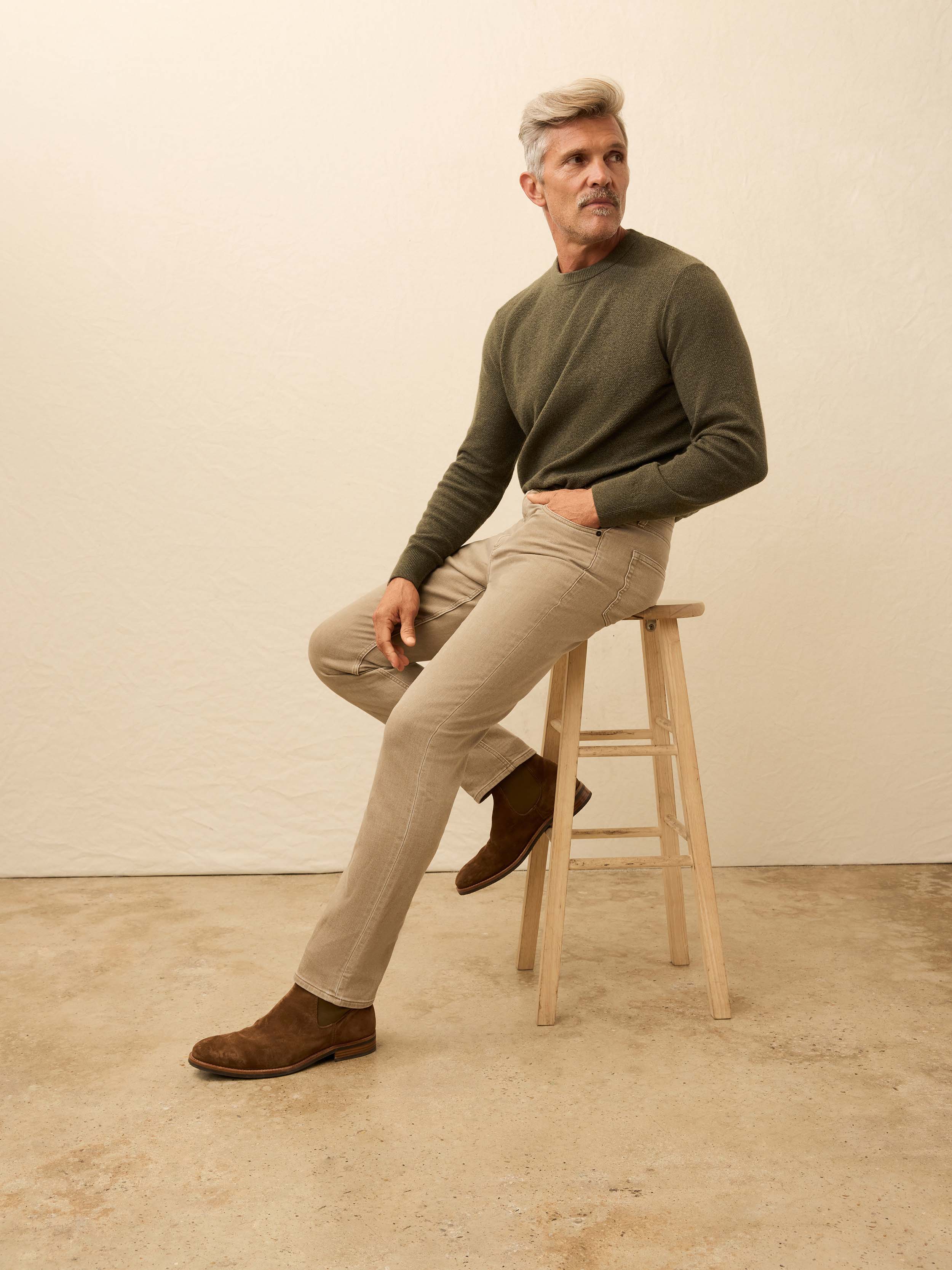 Stretch Terry 5-Pocket Pant - Desert Khaki