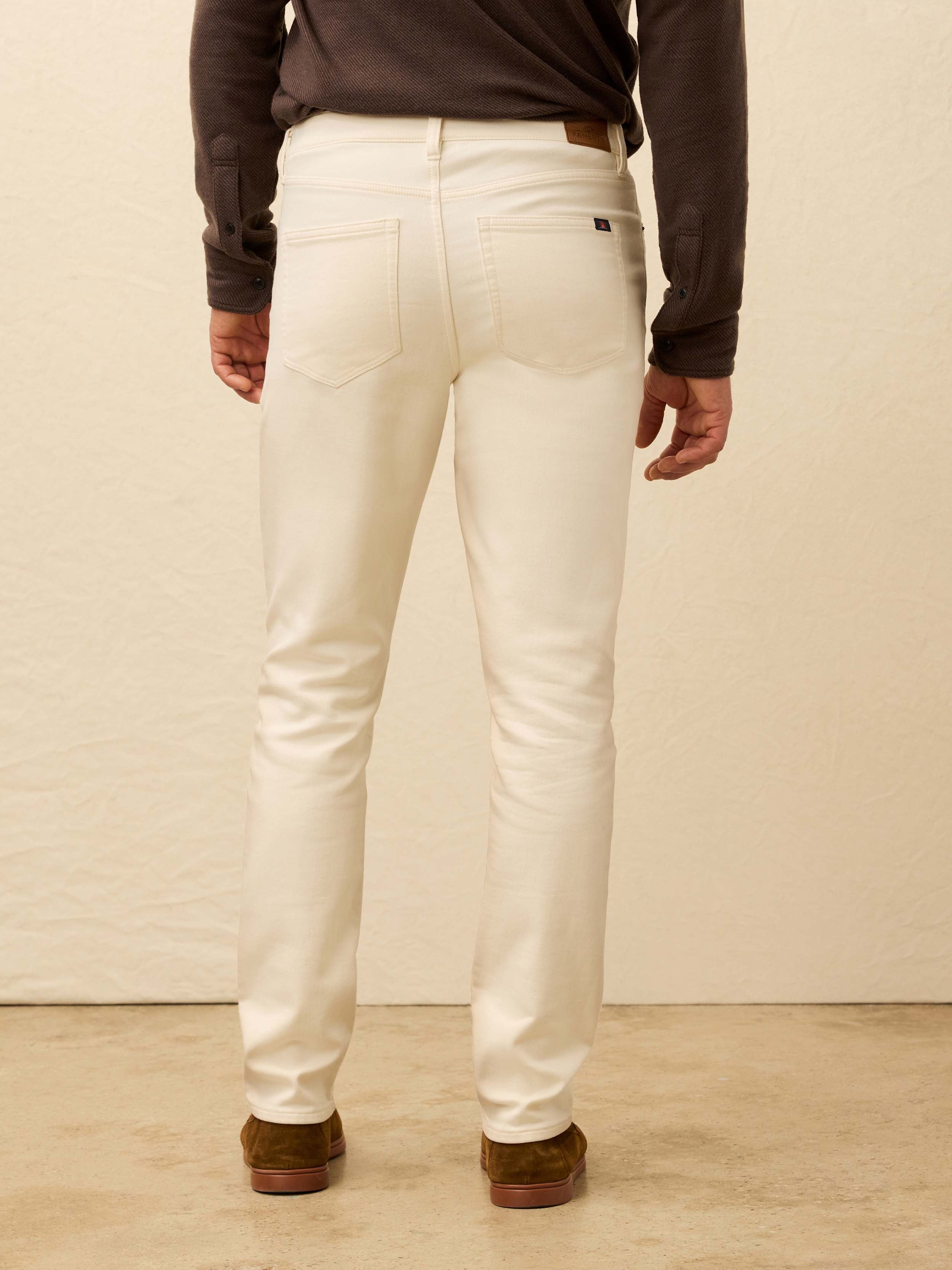 Stretch Terry 5-Pocket Pant - Egret