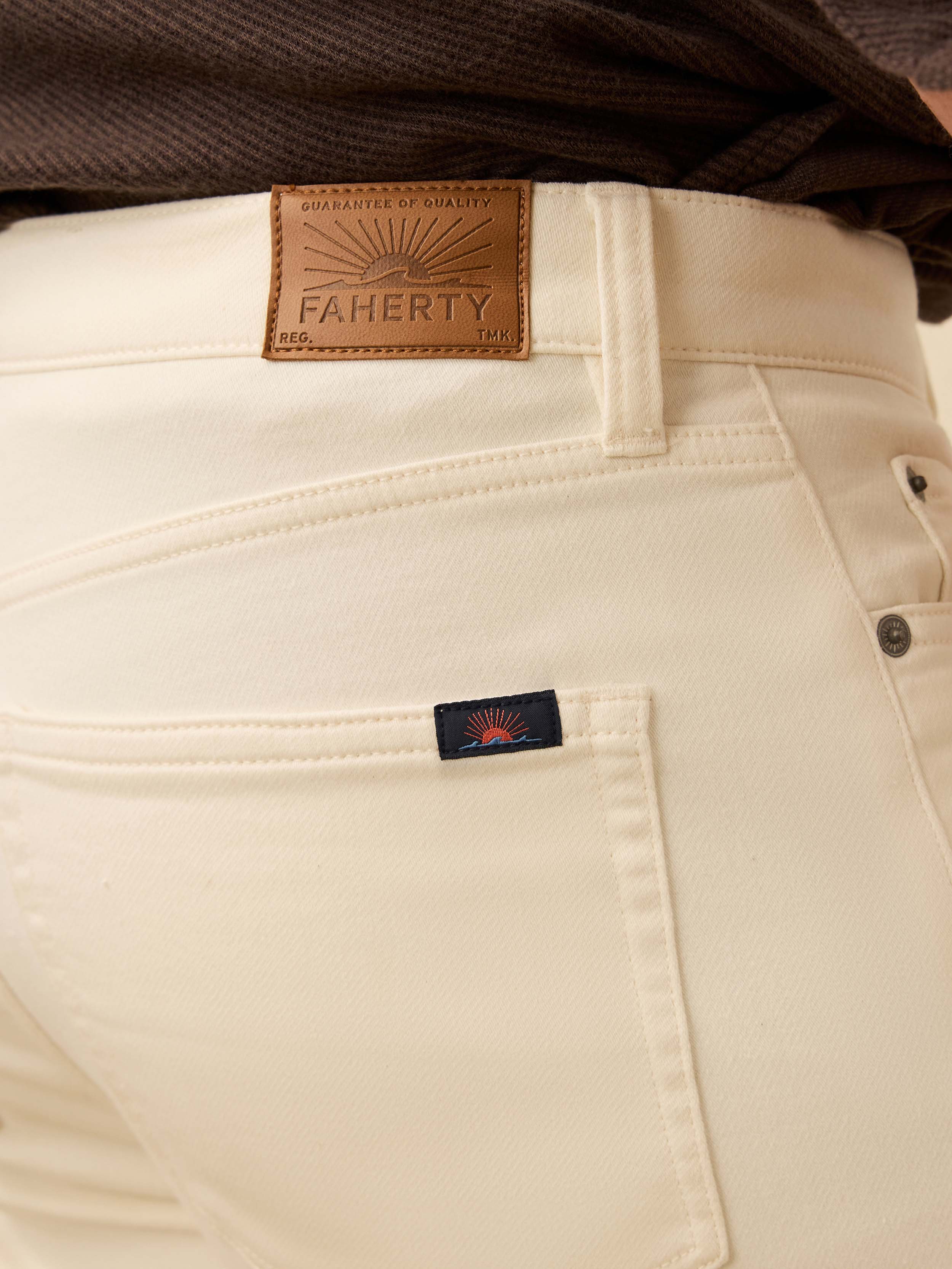 Stretch Terry 5-Pocket Pant - Egret