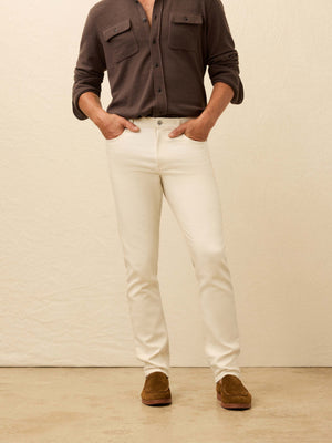 Stretch Terry 5-Pocket Pant - Egret