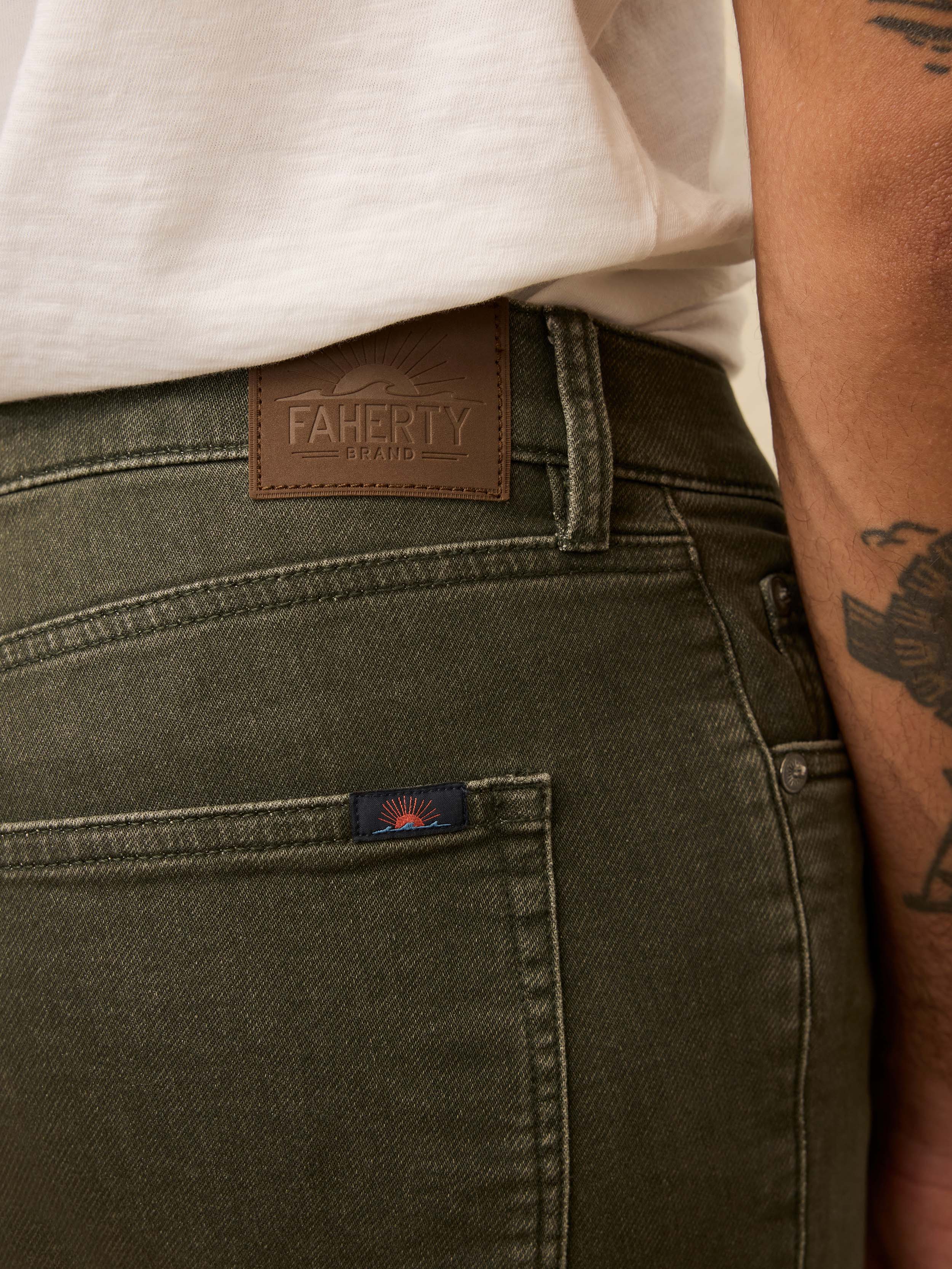 Stretch Terry 5-Pocket Pant - Fall Olive