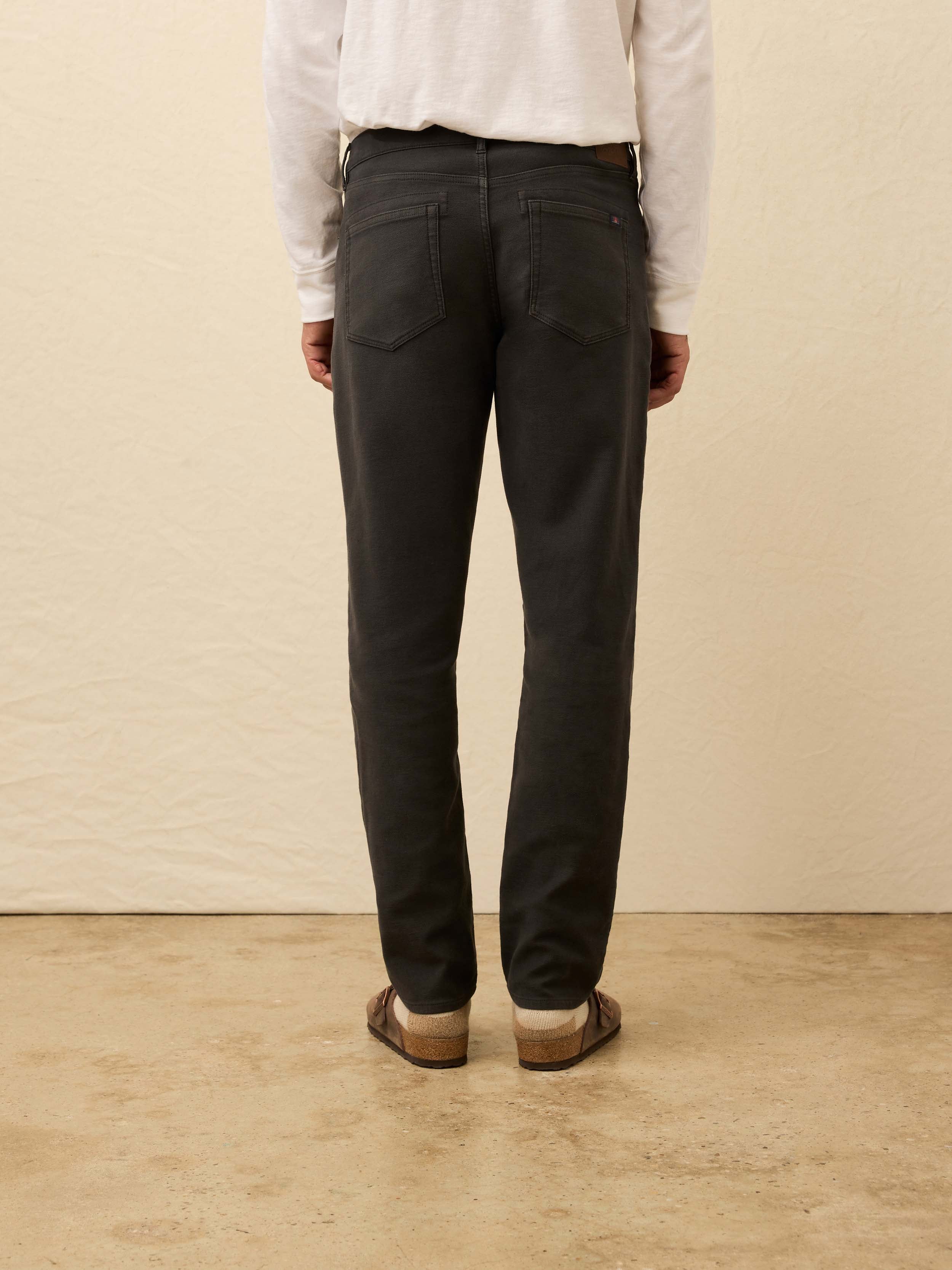 Stretch Terry 5-Pocket Pant - Onyx Black