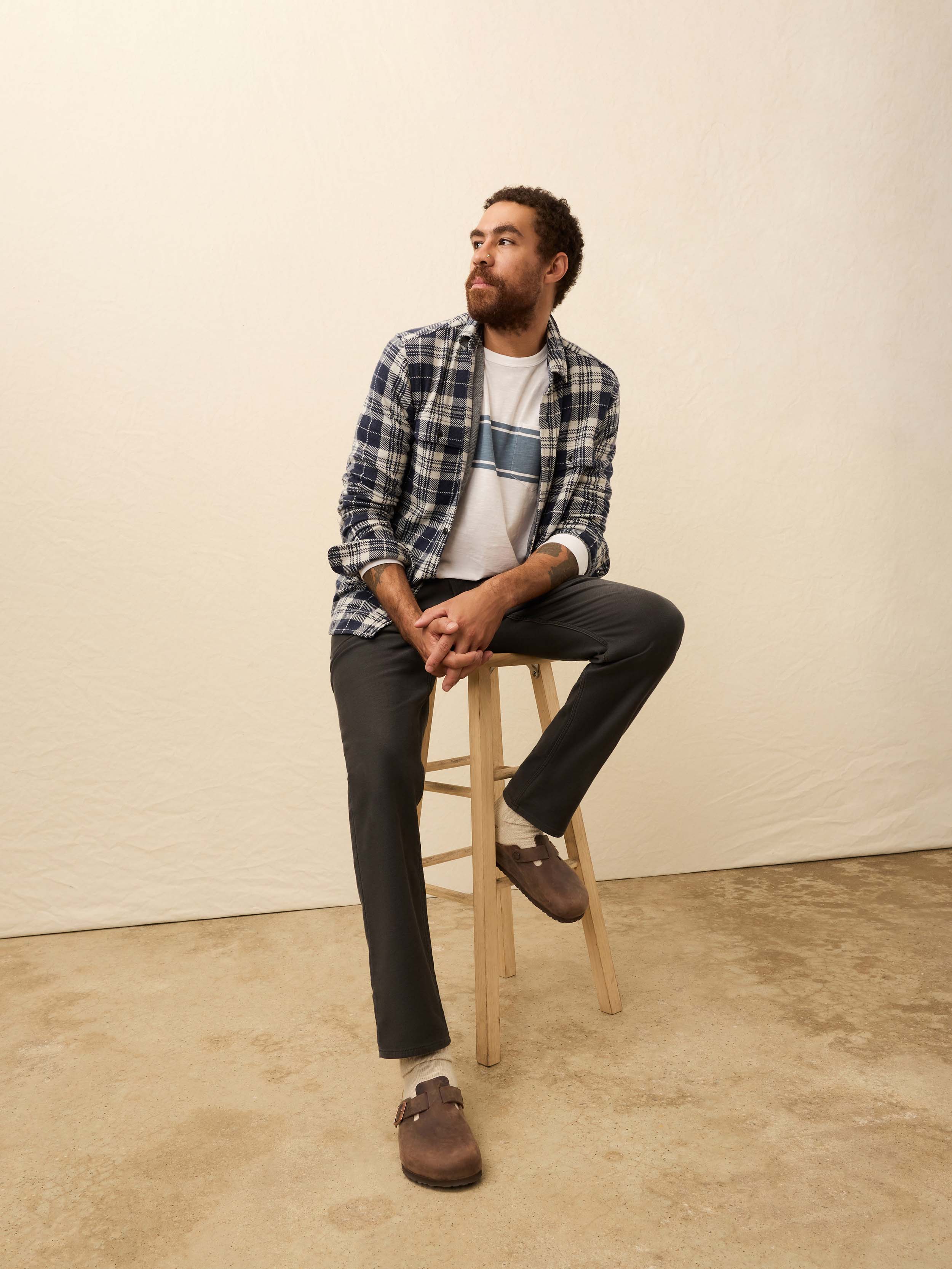 Stretch Terry 5-Pocket Pant - Onyx Black