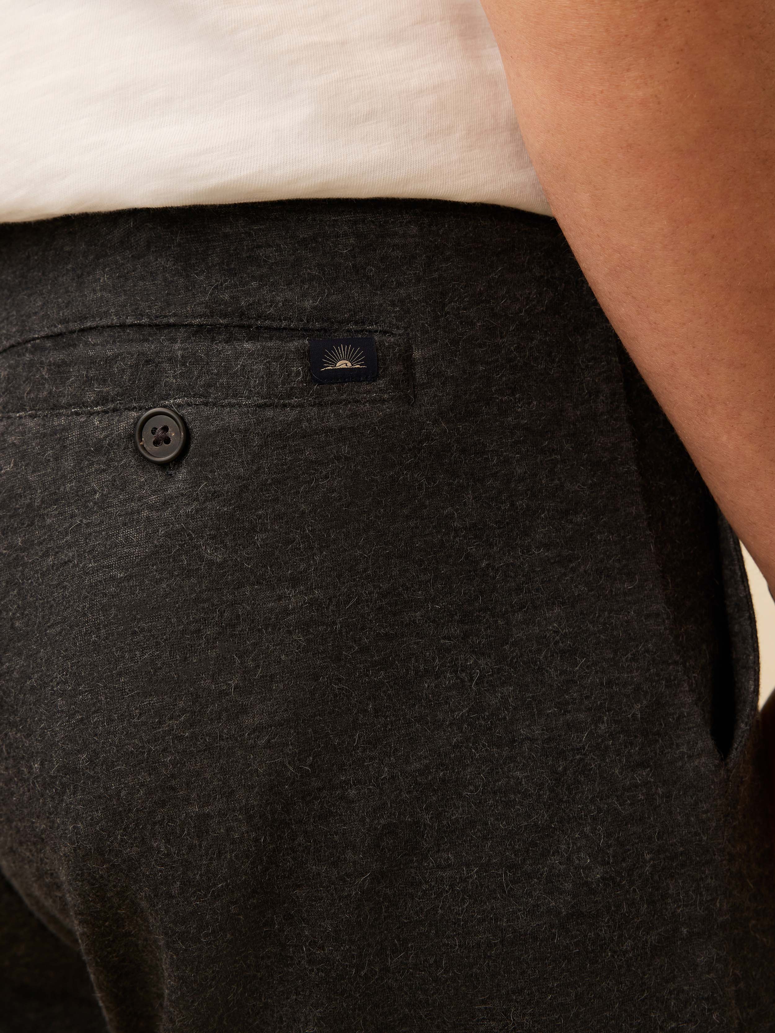 Aspen Lounge Cashmere Sweatpant - Coal Smoke Melange