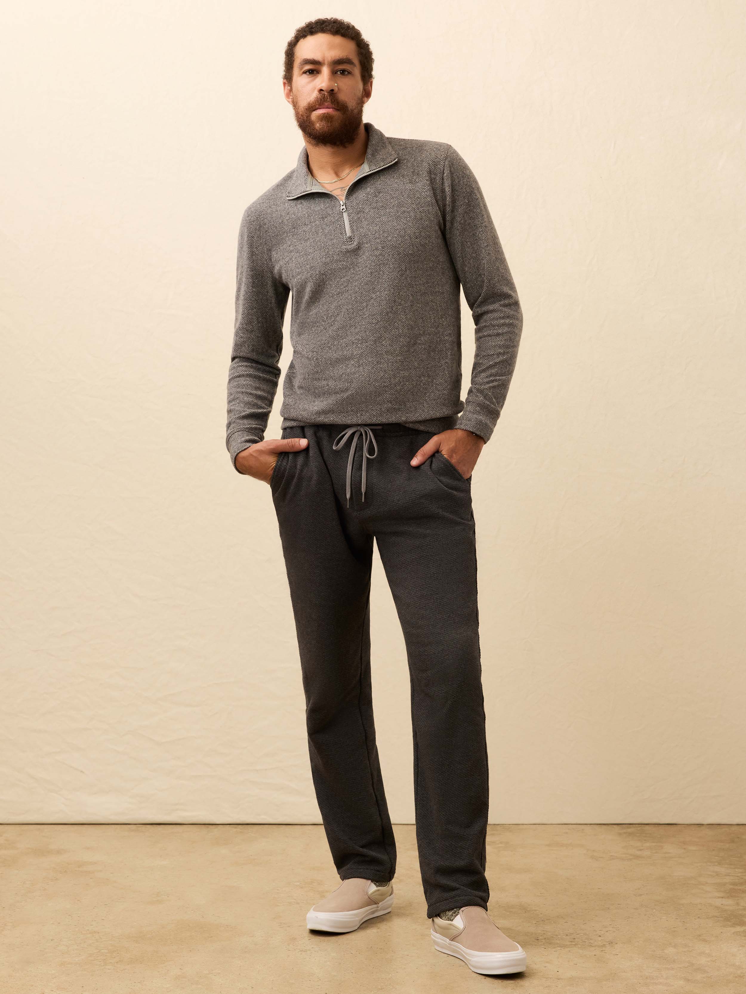 Inlet Jogger Pant - Black Sky Melange | Faherty Brand Inlet Jogger Pant - Black Sky Melange | Faherty Brand