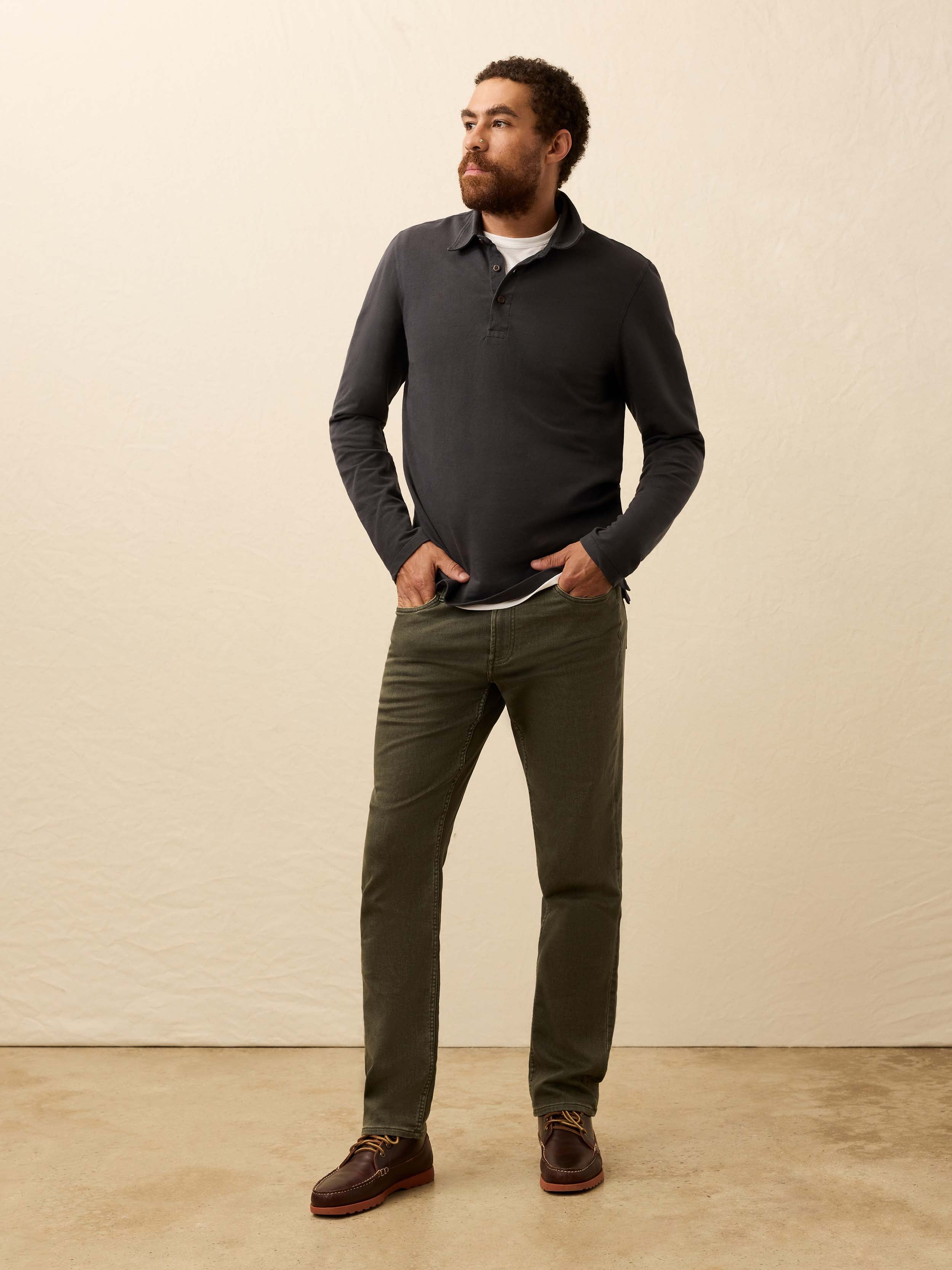 新品】25ss h beauty&youth cotton polo knit Long-Sleeve Twill Knit