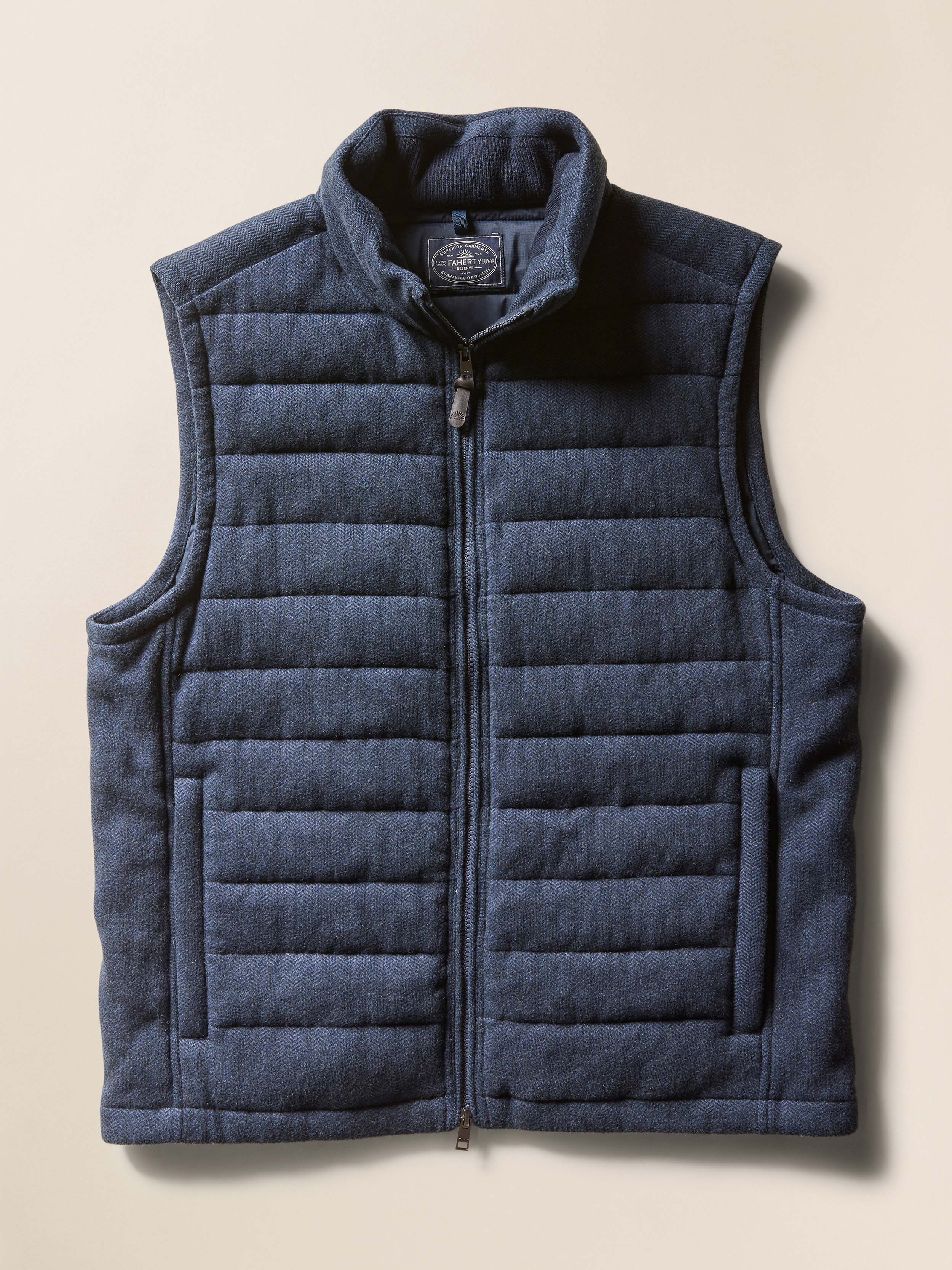 OAMC 23AW TETON VEST Navy M イタリア製　テトンベスト Teton Valley Vest - Navy Twilight Herringbone | Faherty Brand