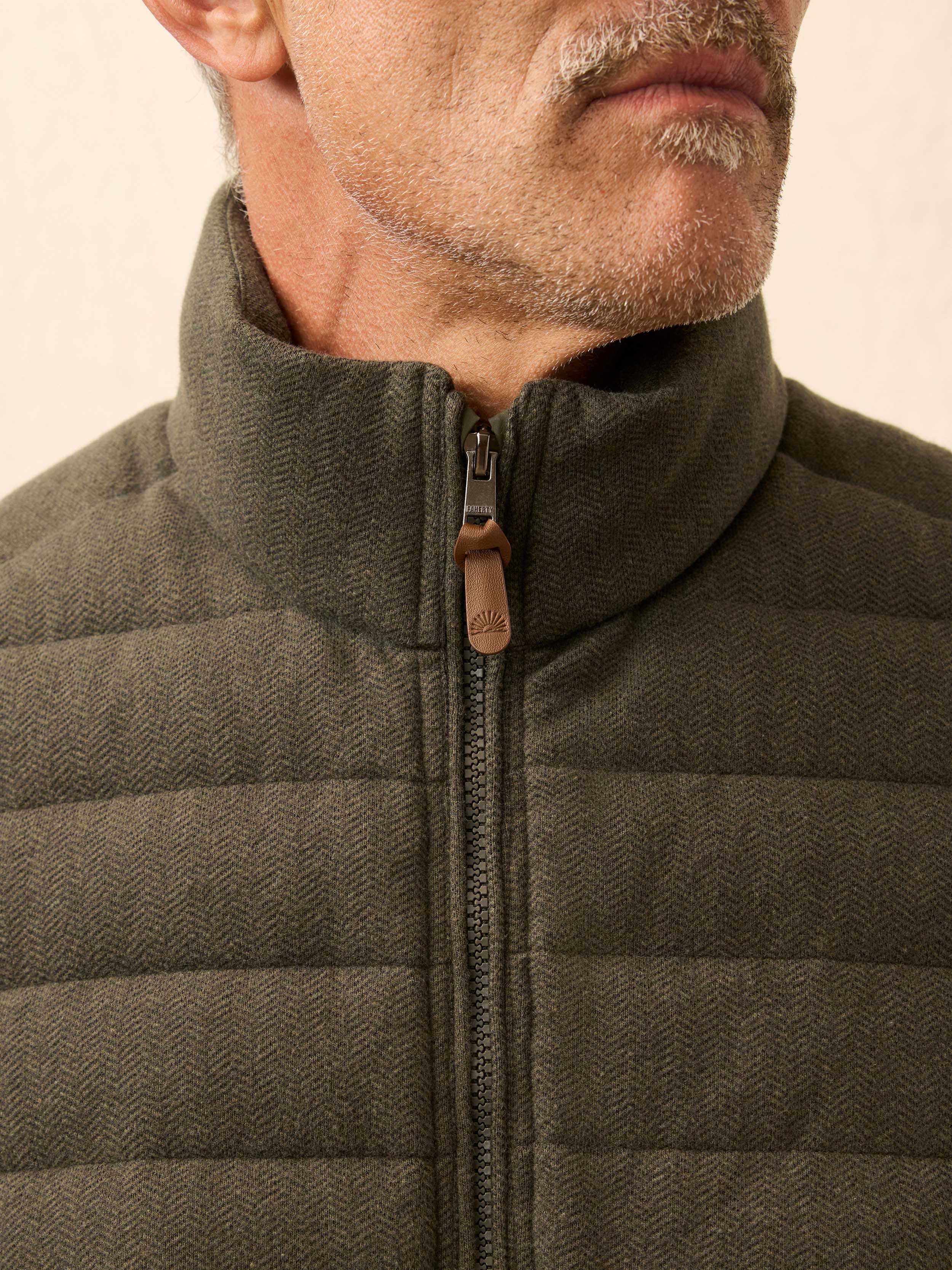 Teton Valley Vest - Olive Lake Herringbone