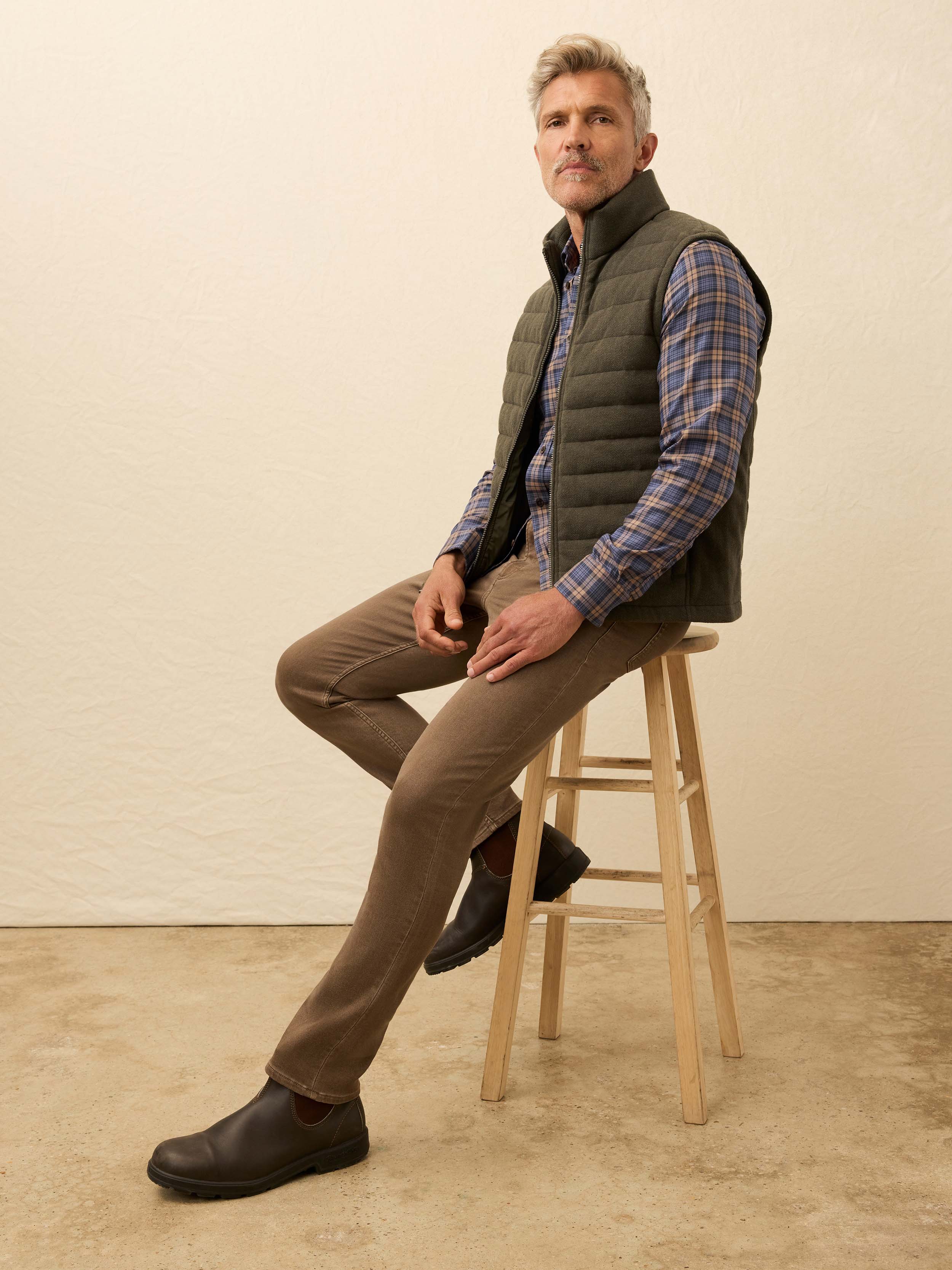 Teton Valley Vest - Olive Lake Herringbone