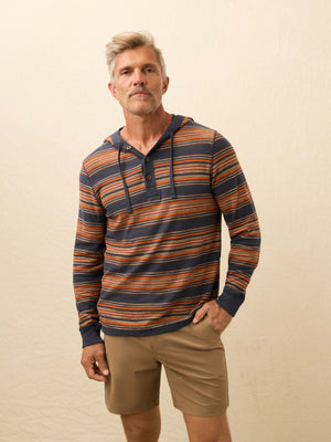 Sunwashed Slub Hoodie - Nighttime Fire Stripe