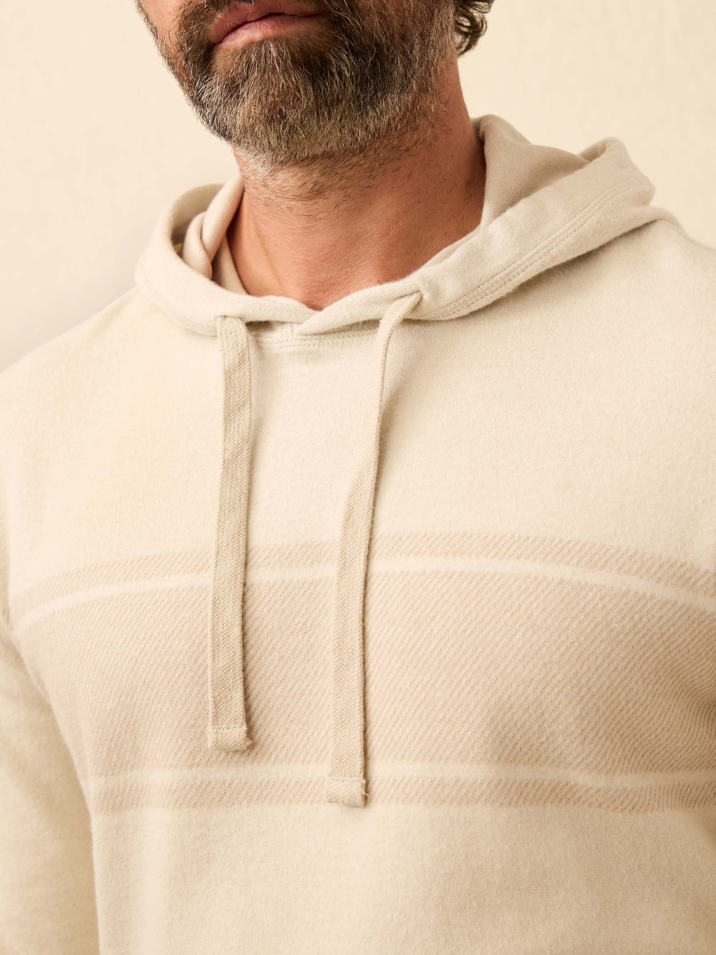 Legend Sweater Hoodie - Winter Oat Surf Stripe