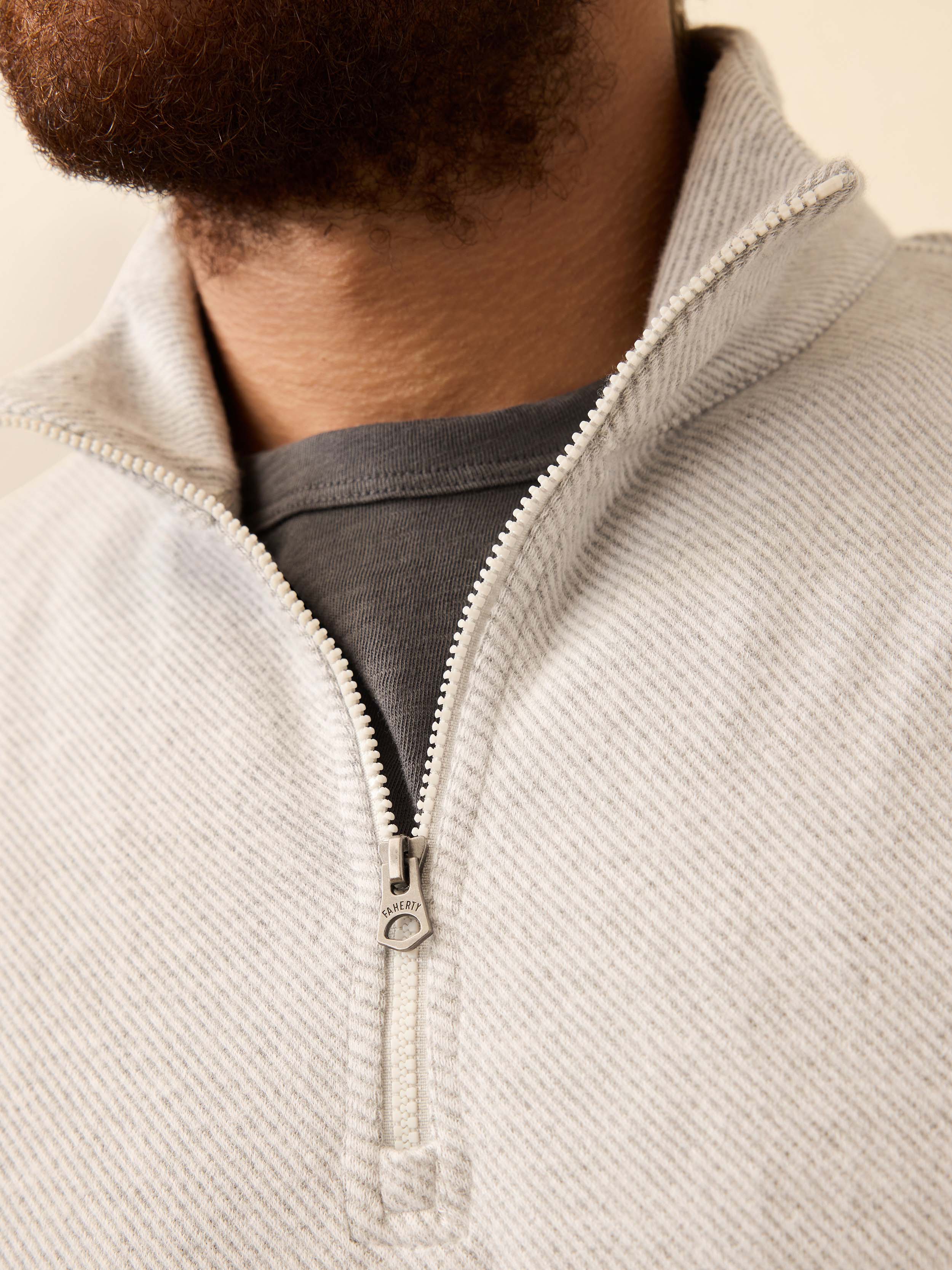 Legend Sweater Quarter Zip - Light Heather Grey
