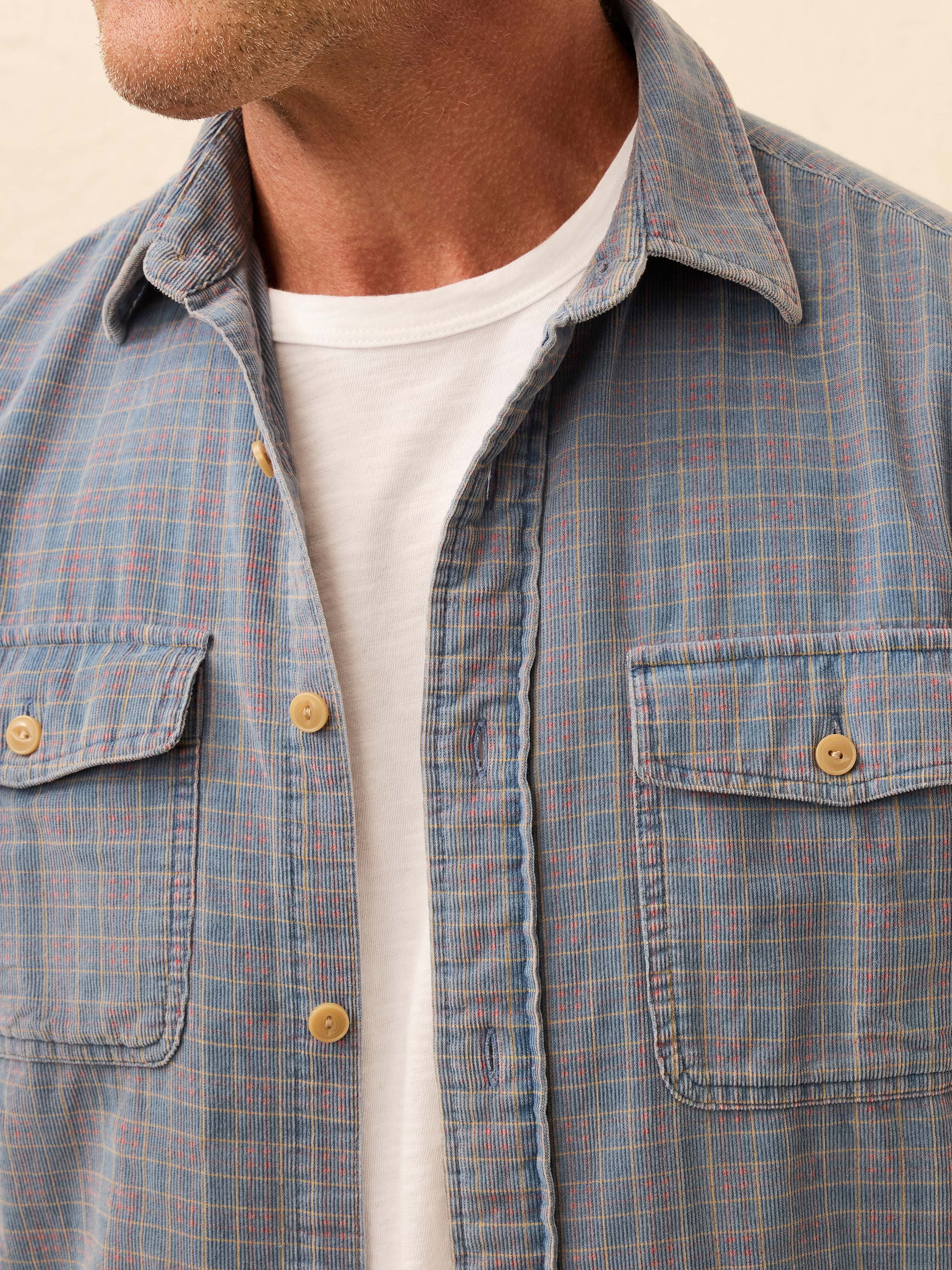 Corduroy Workshirt - Indigo Belle Plaid