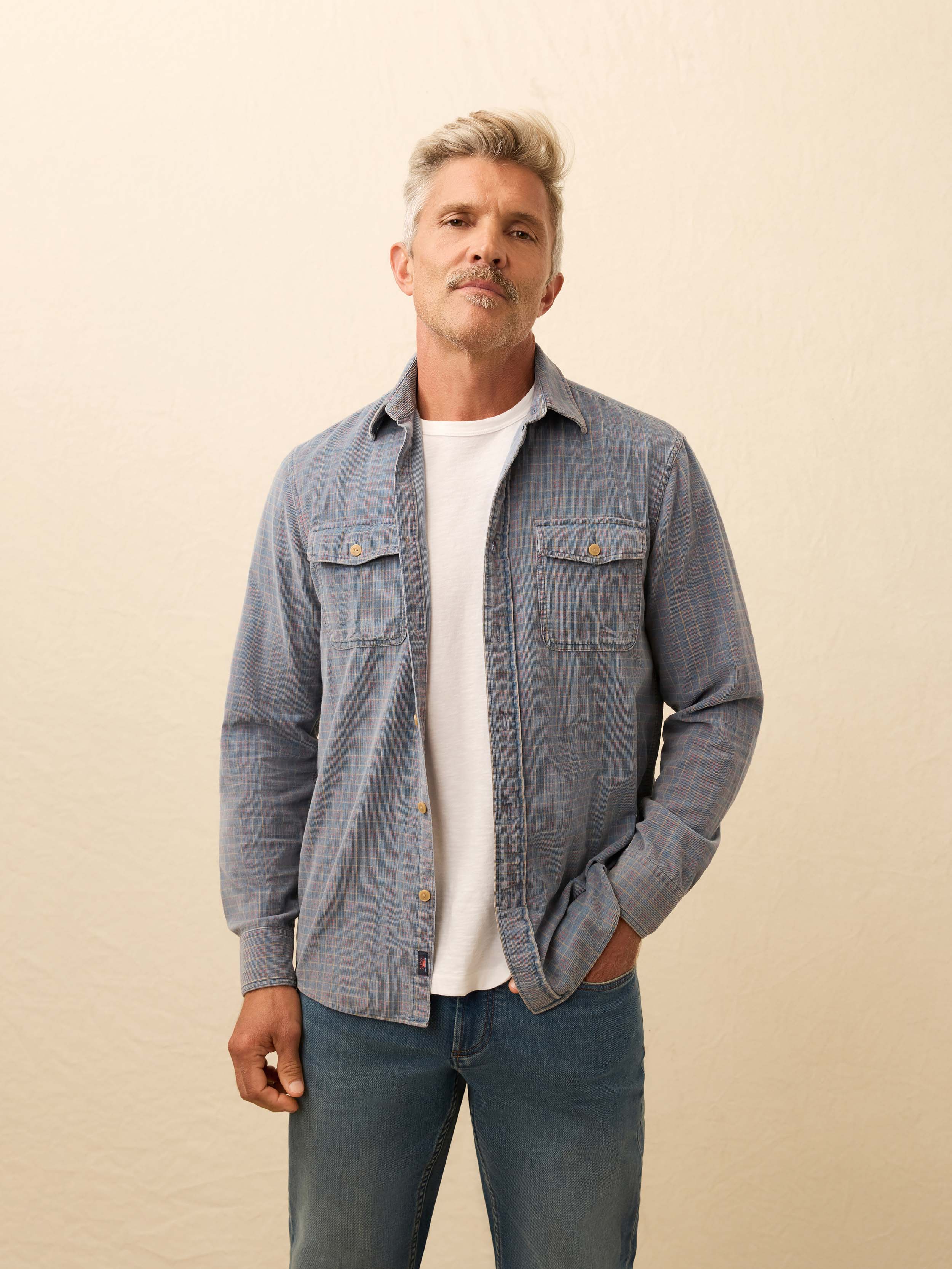 Corduroy Workshirt - Indigo Belle Plaid