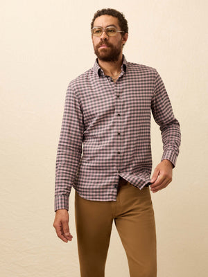 Soft Twill Movement Shirt - Charcoal Plum Gingham