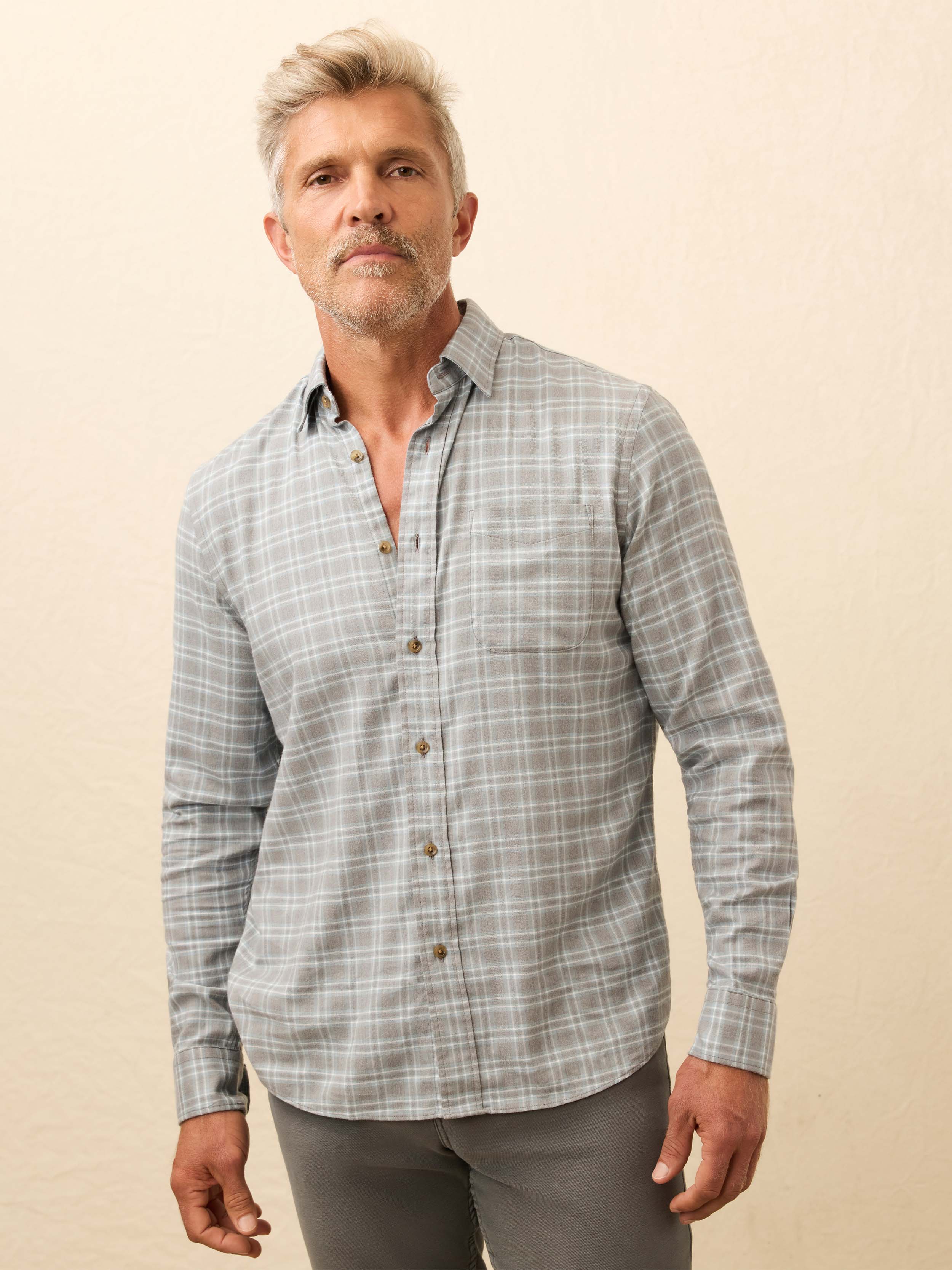 Movement™ Brushed Shirt - Ice Island Plaid | Faherty Brand