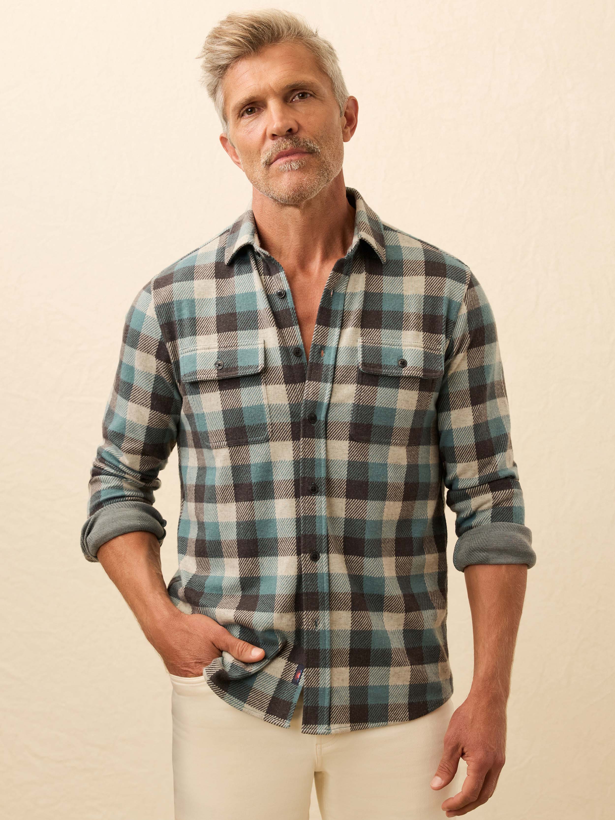 Legend™ Sweater Shirt - Atlantic Stone Buffalo | Faherty Brand