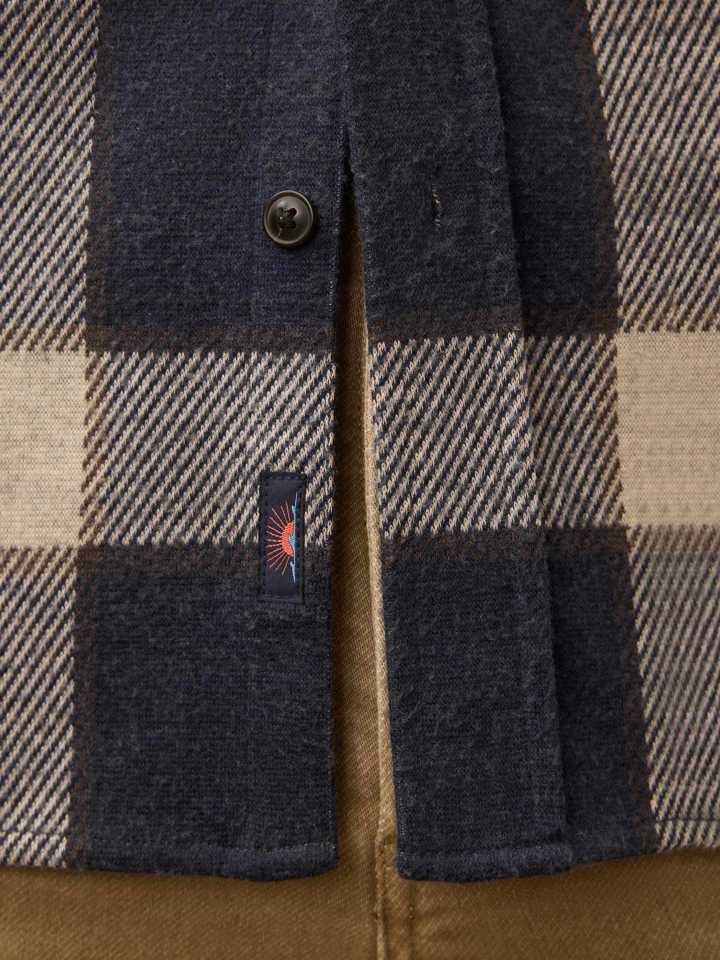 Legend Sweater Shirt - Navy Cloud Plaid