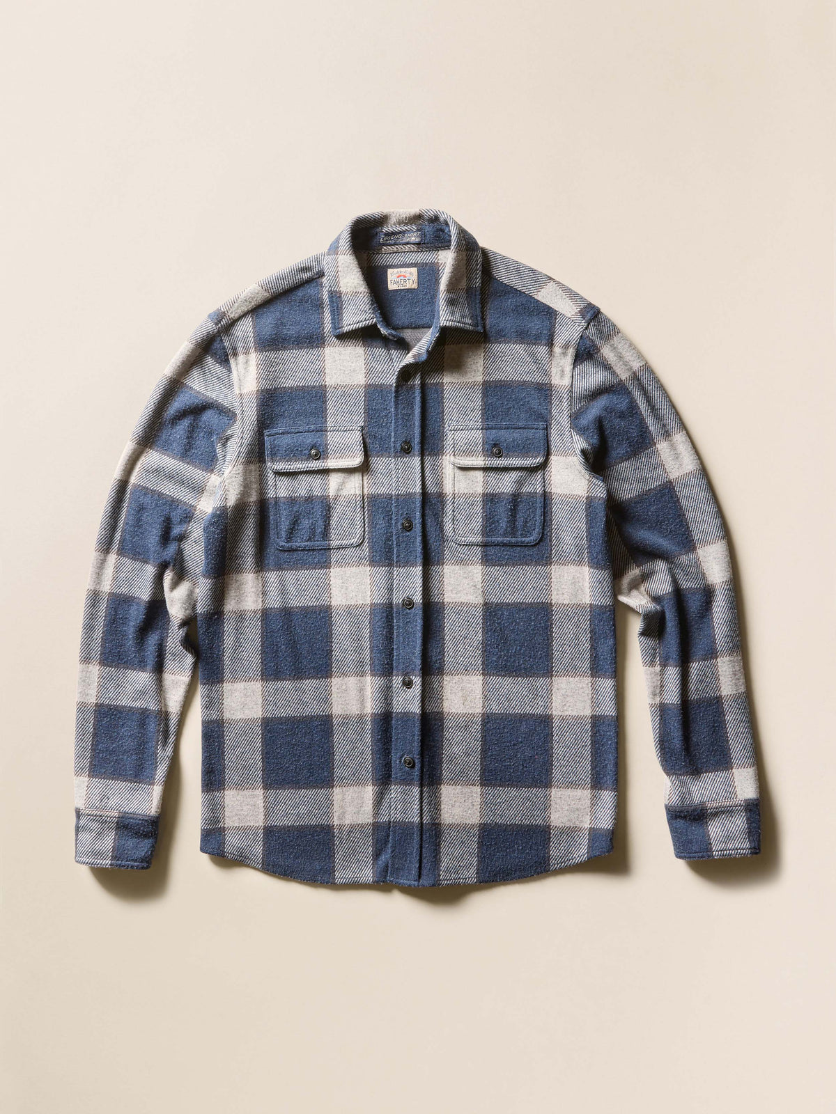 Legend™ Sweater Shirt - Navy Cloud Plaid | Faherty Brand