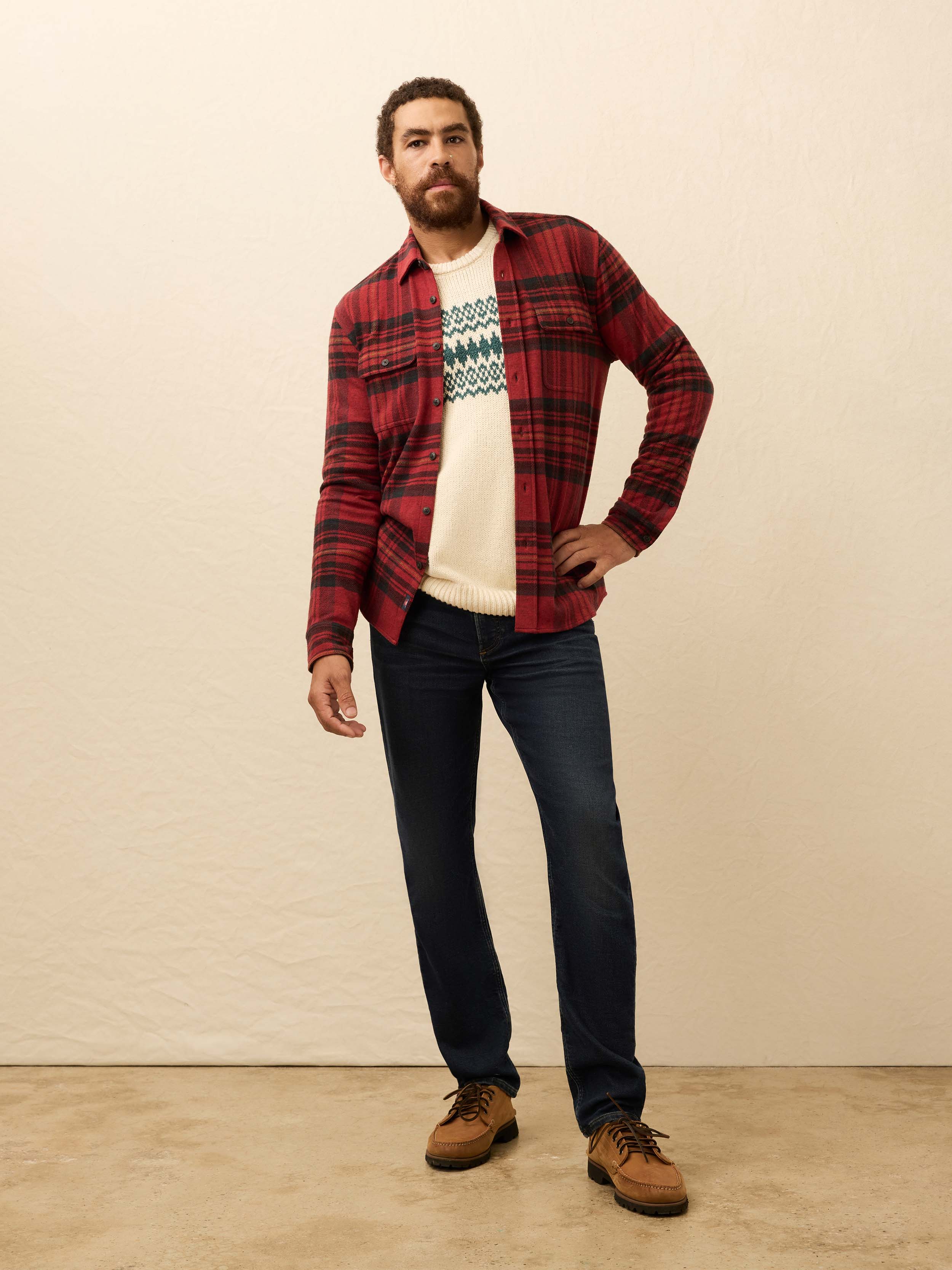 Legend Sweater Shirt - Red Cedar Plaid