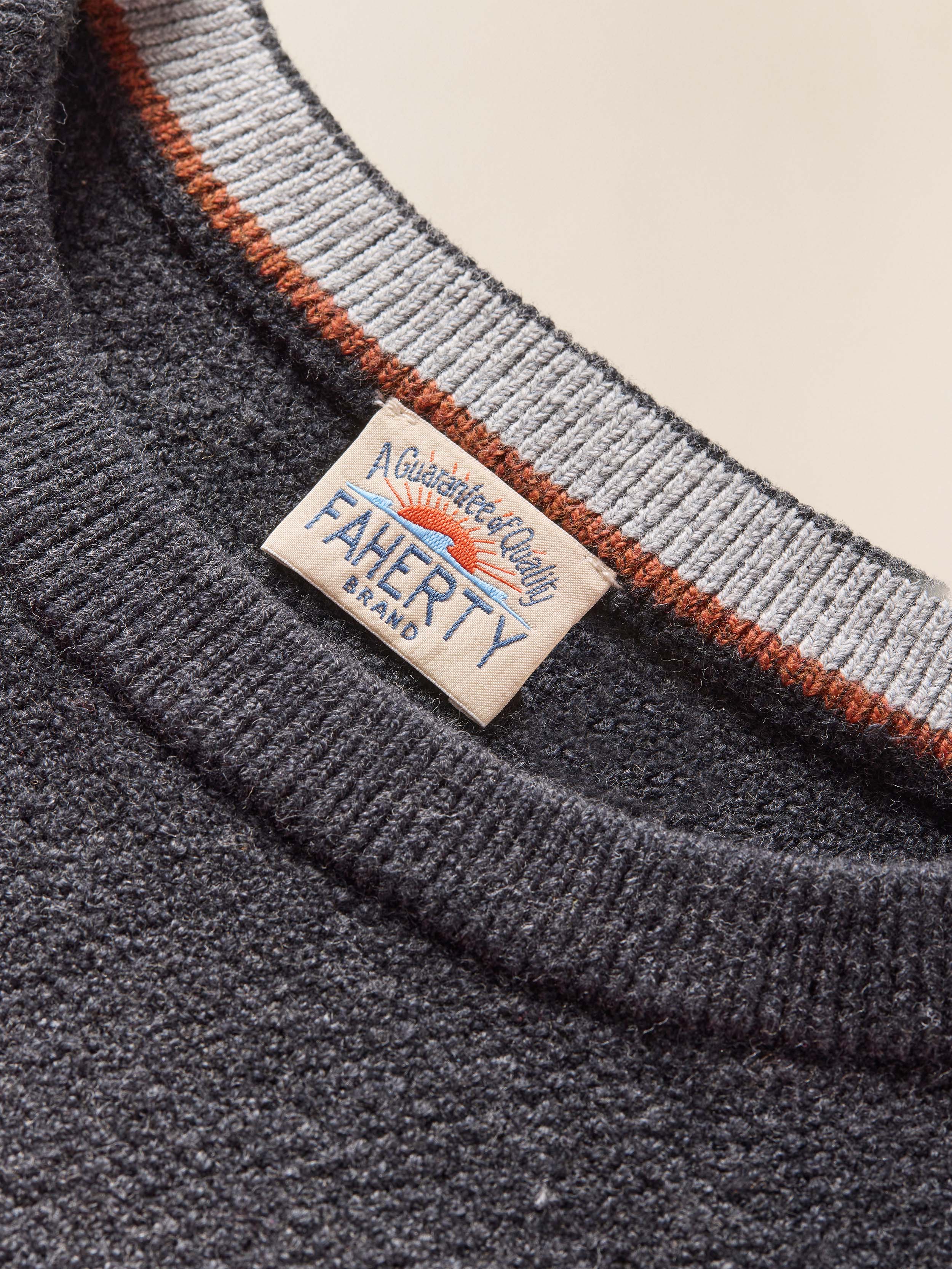 Jackson Crew Sweater - Wolf Black Heather | Faherty Brand