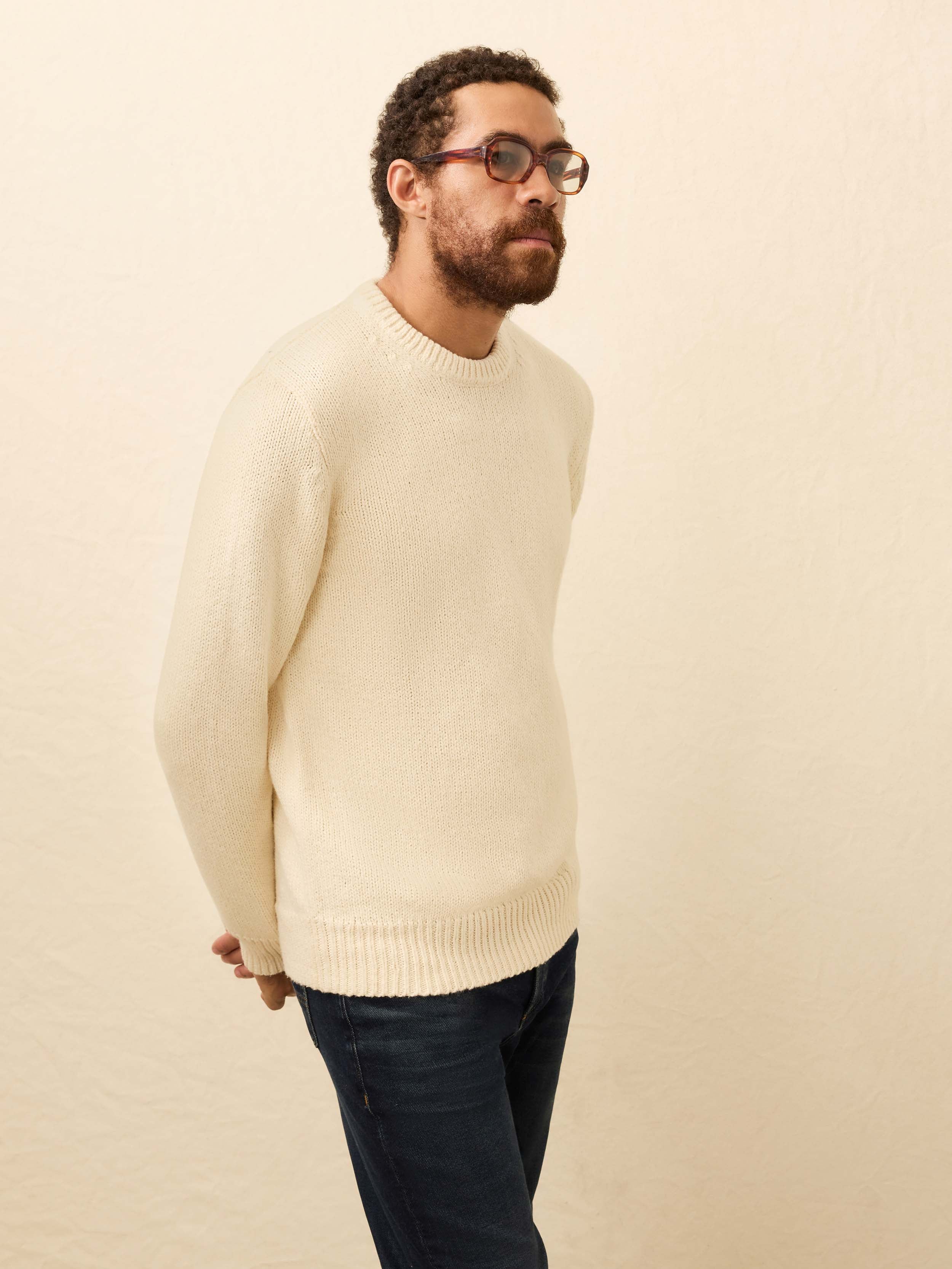 Heirloom Crewneck Sweater - Bone | Faherty Brand