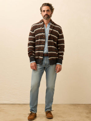 Striped Cardigan Sweater - Rocky Peak Stripe