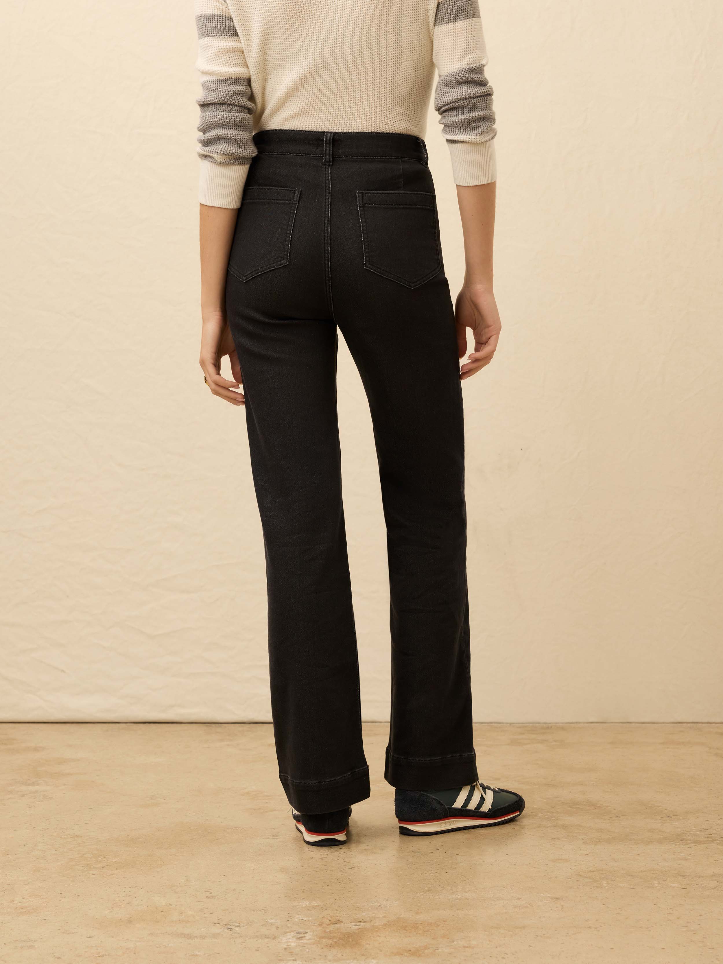 Stretch Terry Patch Pocket Pant - Onyx Black