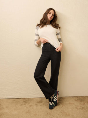 Stretch Terry Patch Pocket Pant - Onyx Black