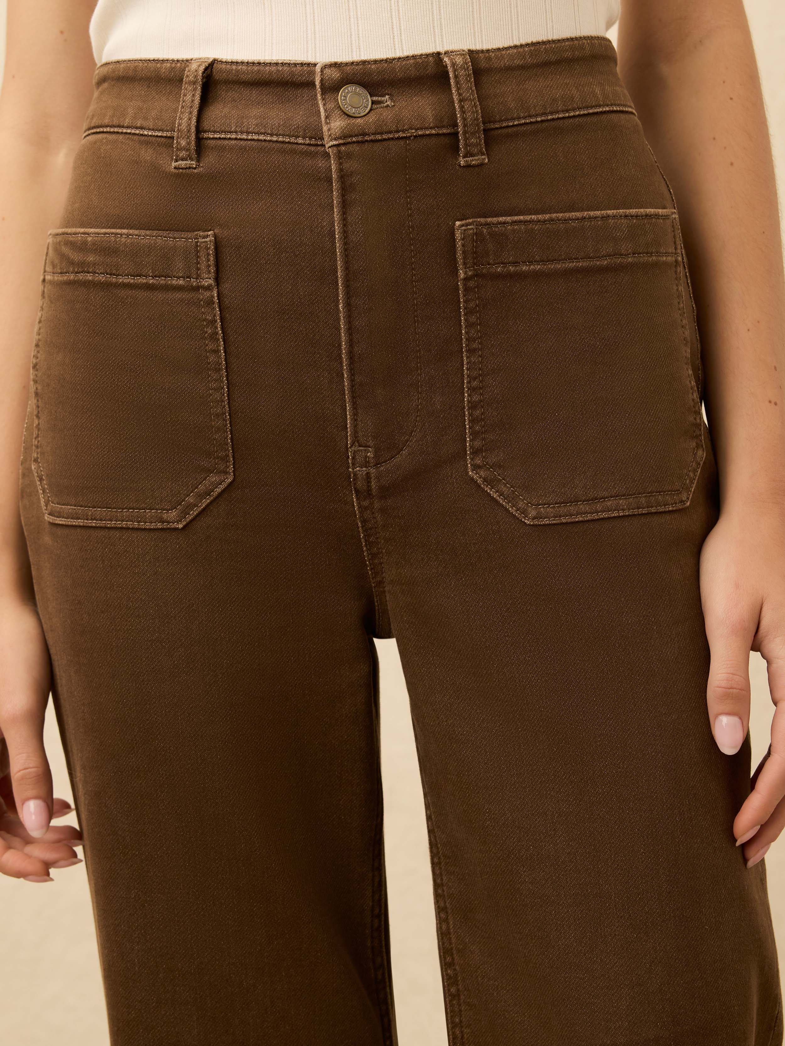  | Stretch Terry Patch Pocket Pant - Walnut | Faherty Brand