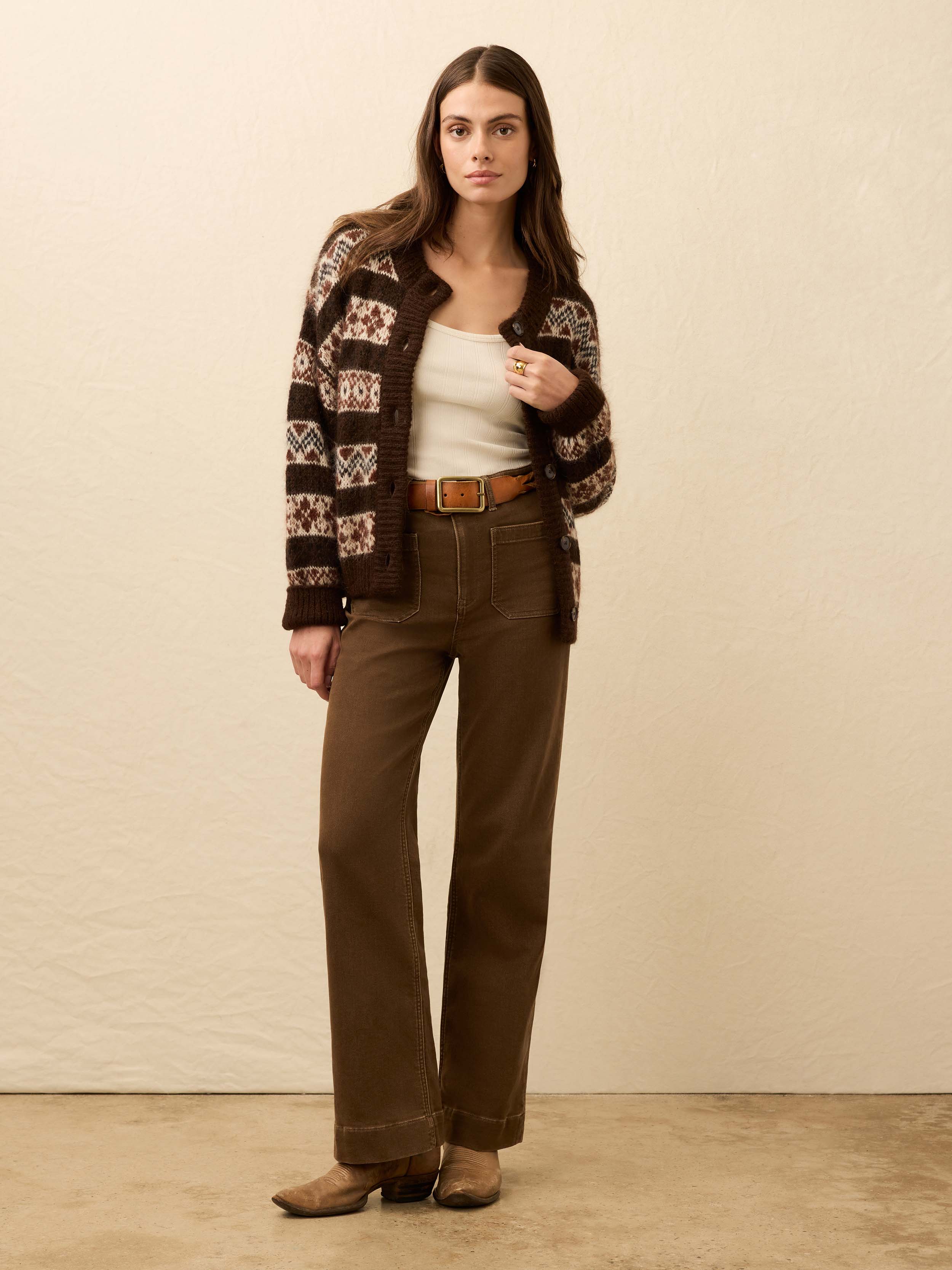  | Stretch Terry Patch Pocket Pant - Walnut | Faherty Brand