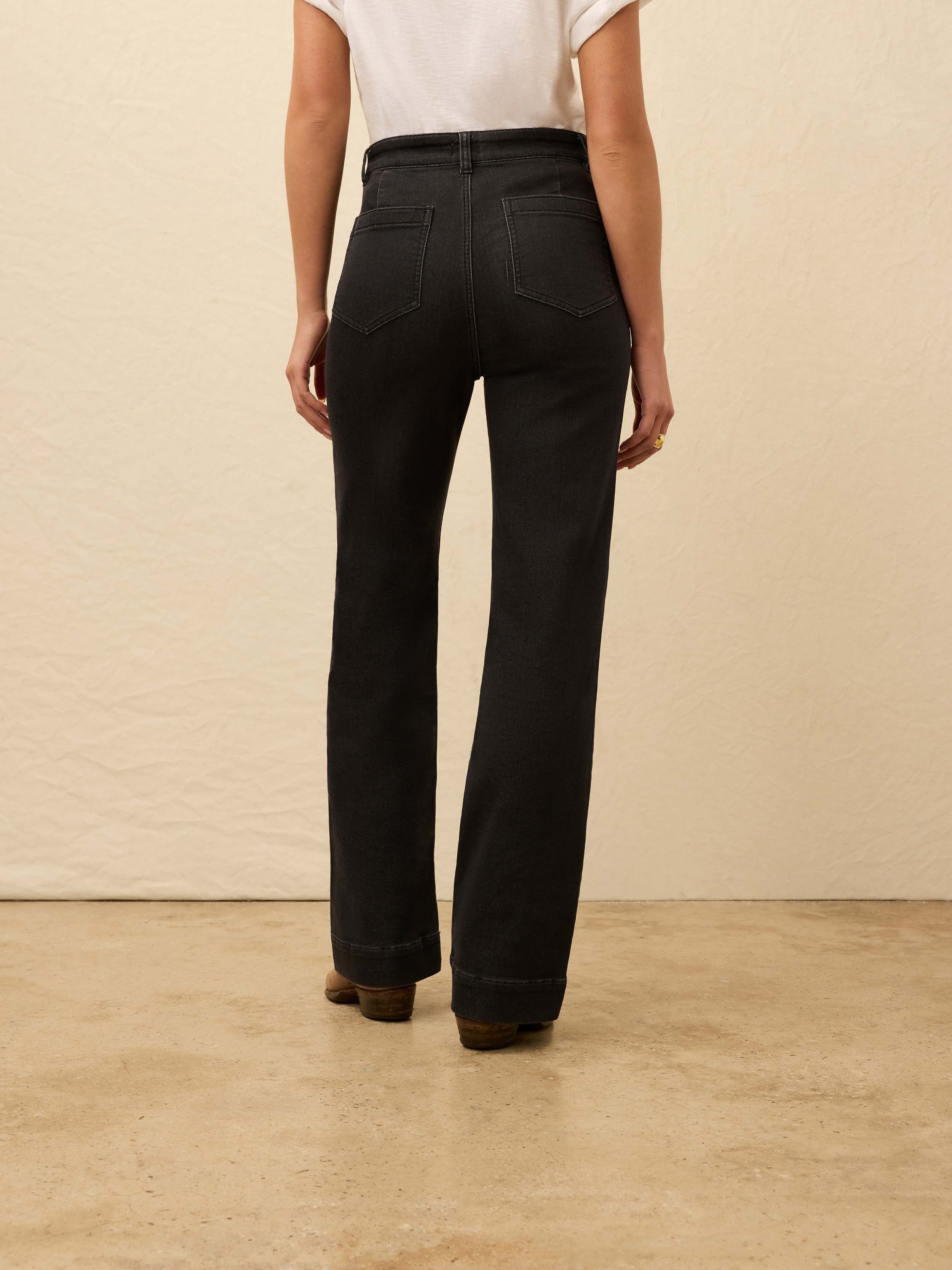 Stretch Terry Patch Pocket Ankle Pant - Onyx Black
