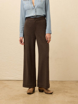 Inlet Knit Tweed Trouser - Woodland Herringbone