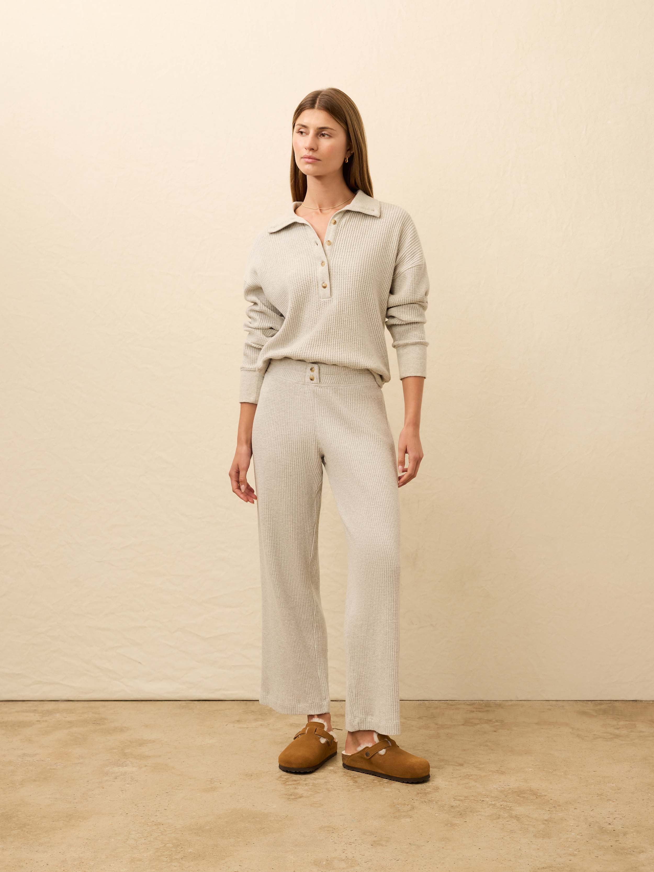 Après Waffle Pant - Light Grey Heather