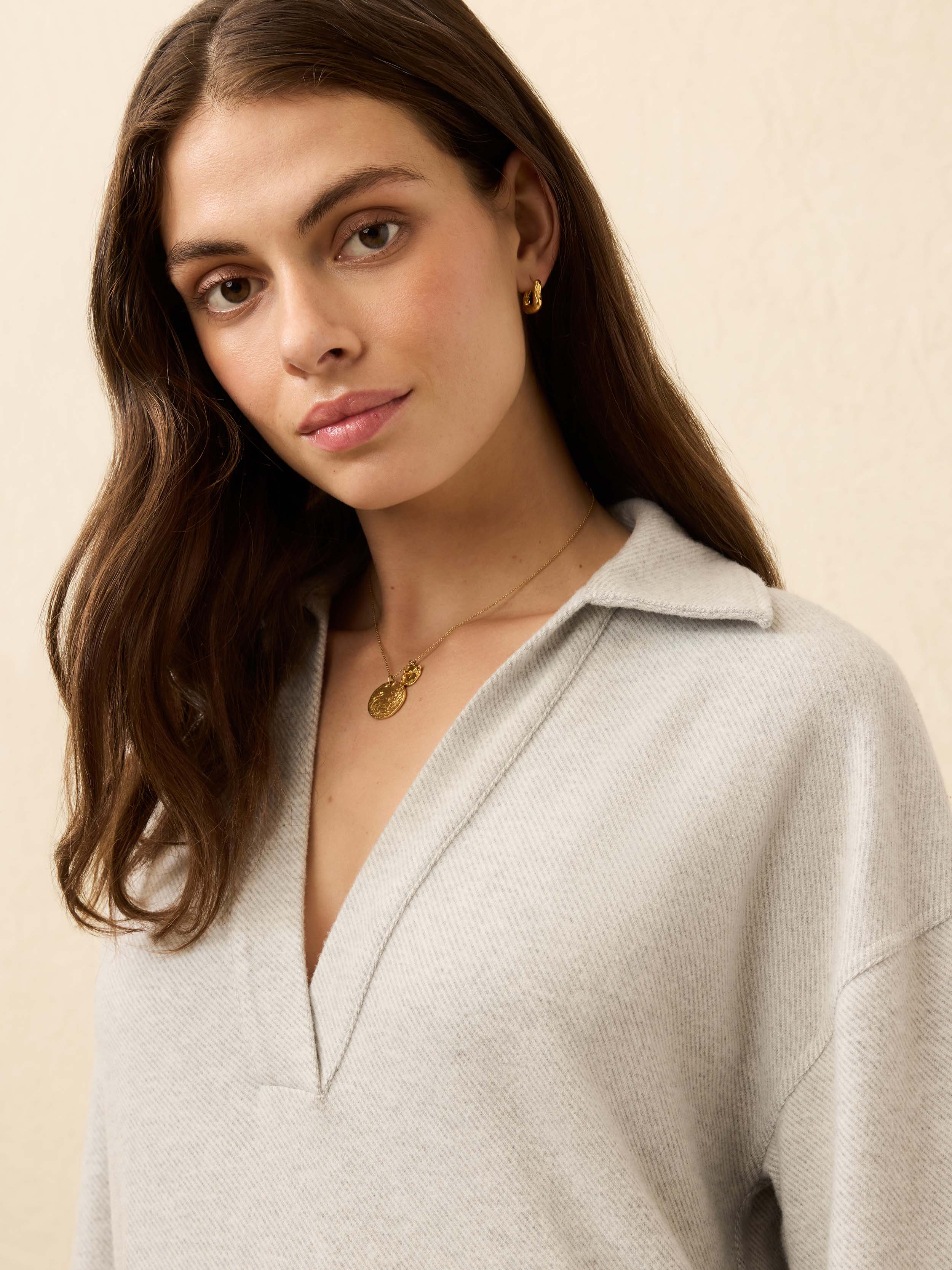 light grey sweater dress Legend Sweater Hudson Dress - Light Heather Grey