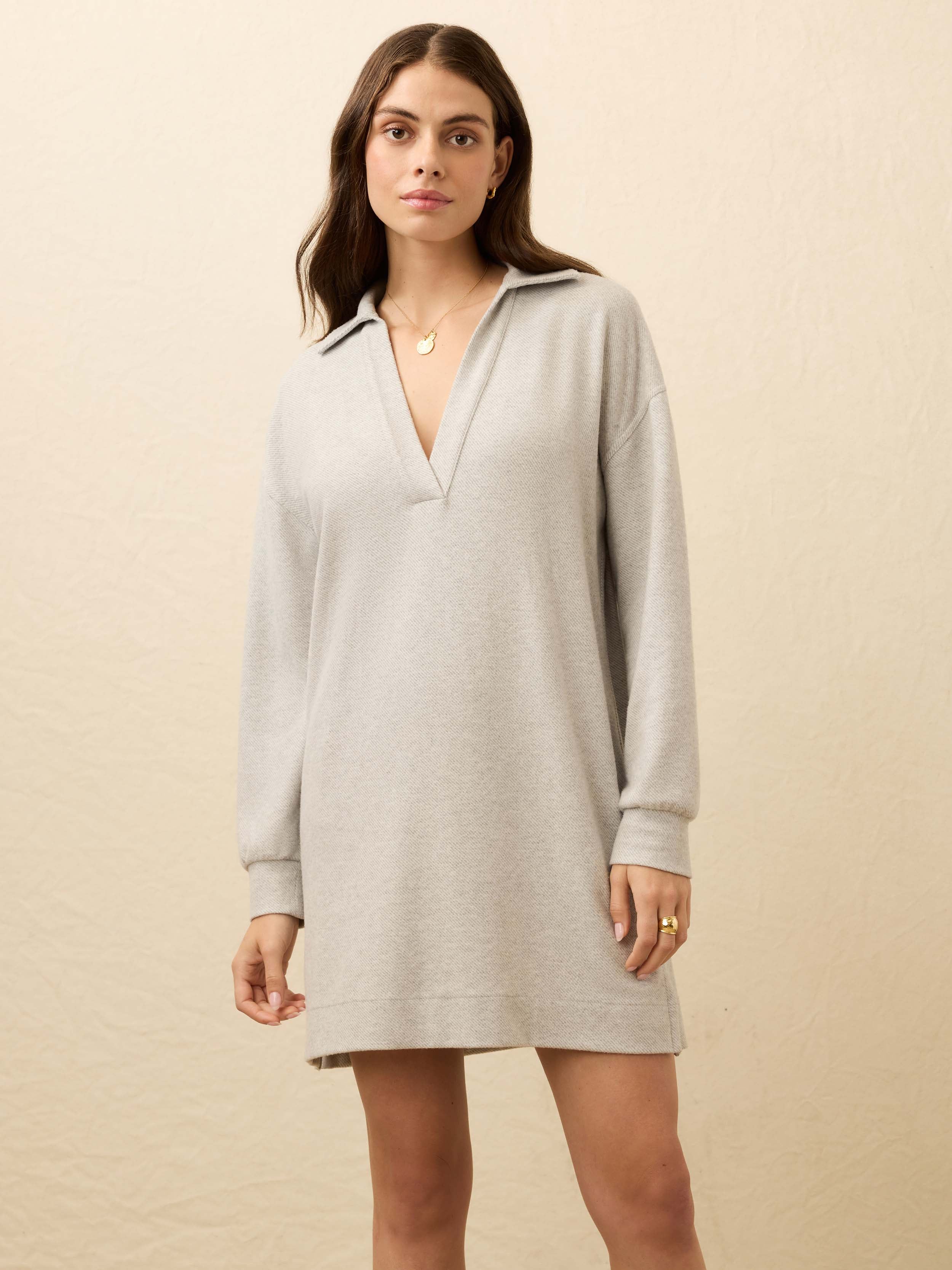 Legend Sweater Hudson Dress - Light Heather Grey | Faherty Brand Legend Sweater Hudson Dress - Light Heather Grey | Faherty Brand
