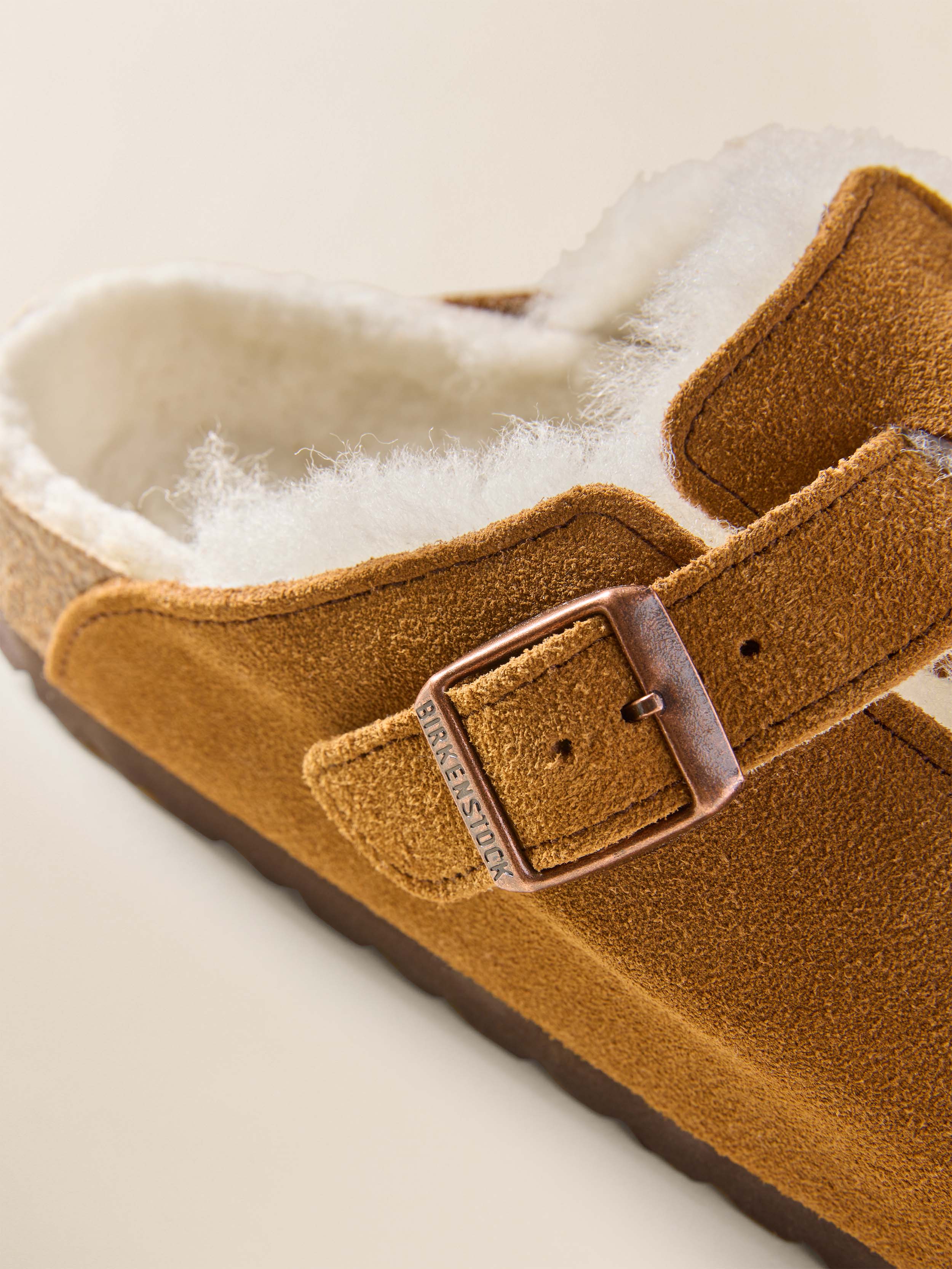Birkenstock Women's Shearling Boston - Mink | Faherty Brand