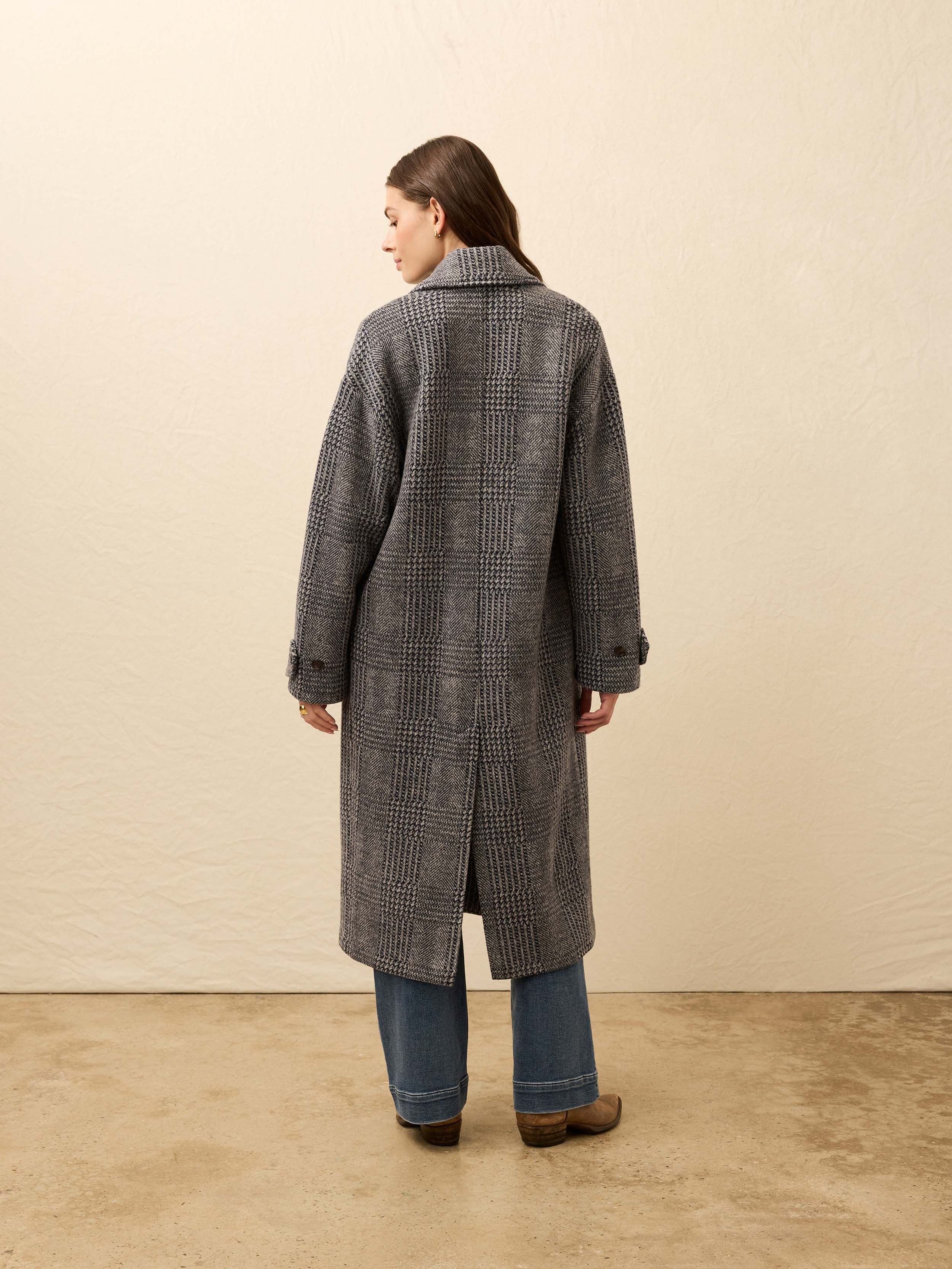 Atlantic Knit Coat - Moontide Glen Plaid