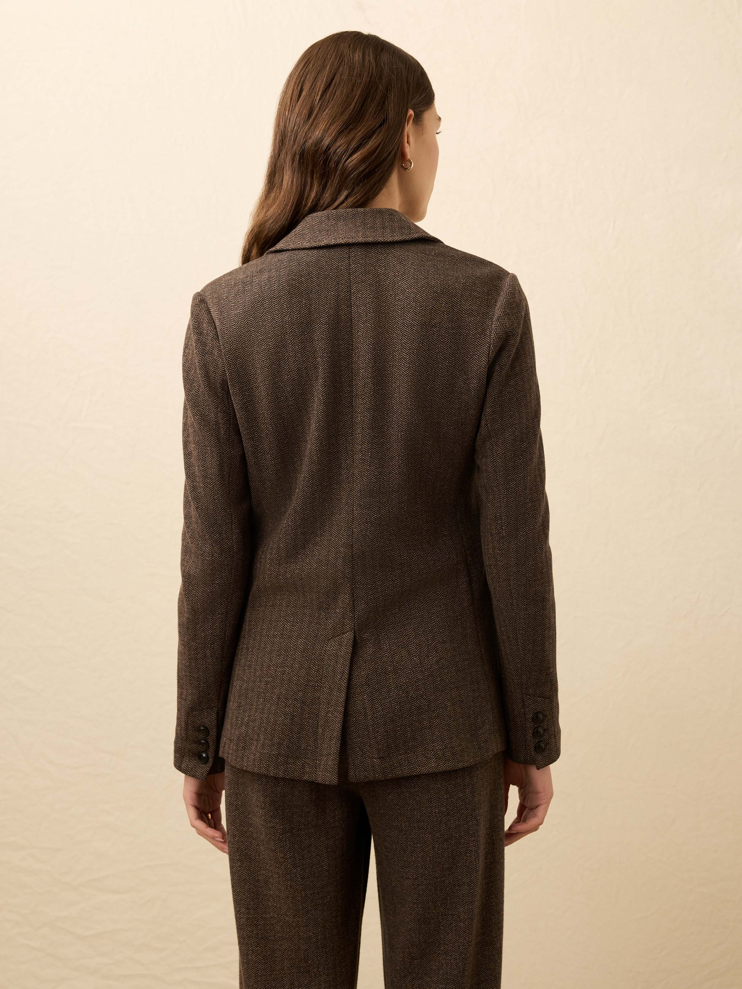 Inlet Knit Tweed Blazer - Woodland Herringbone