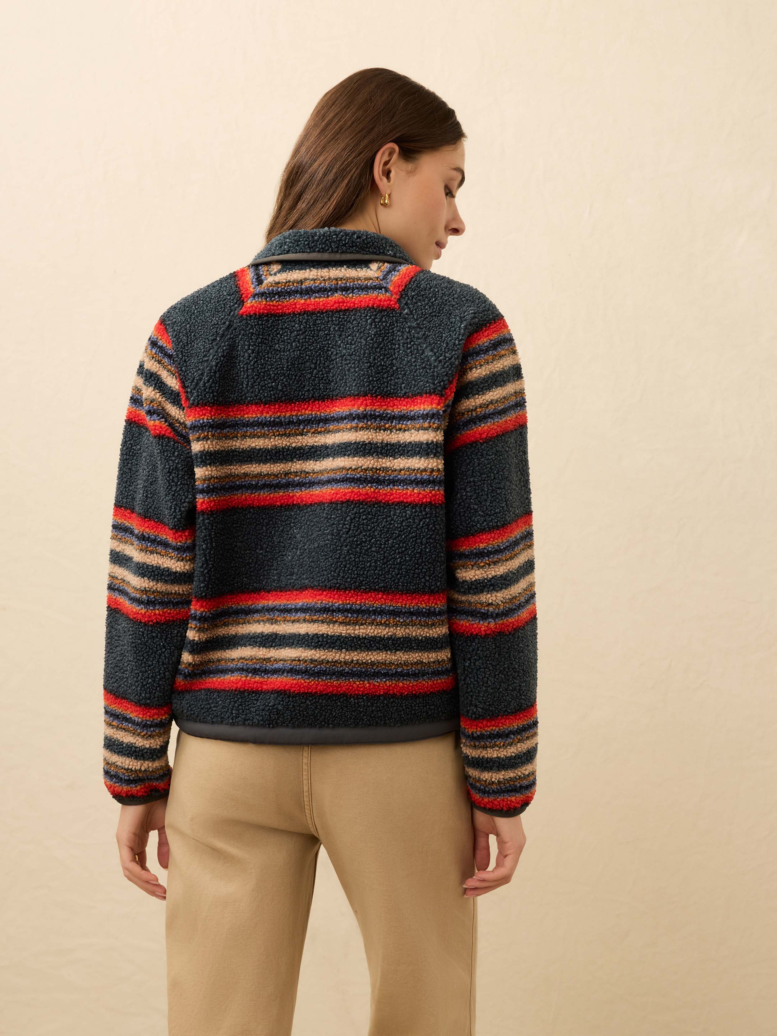 Fireside Fleece Popover - Fireside Stripe