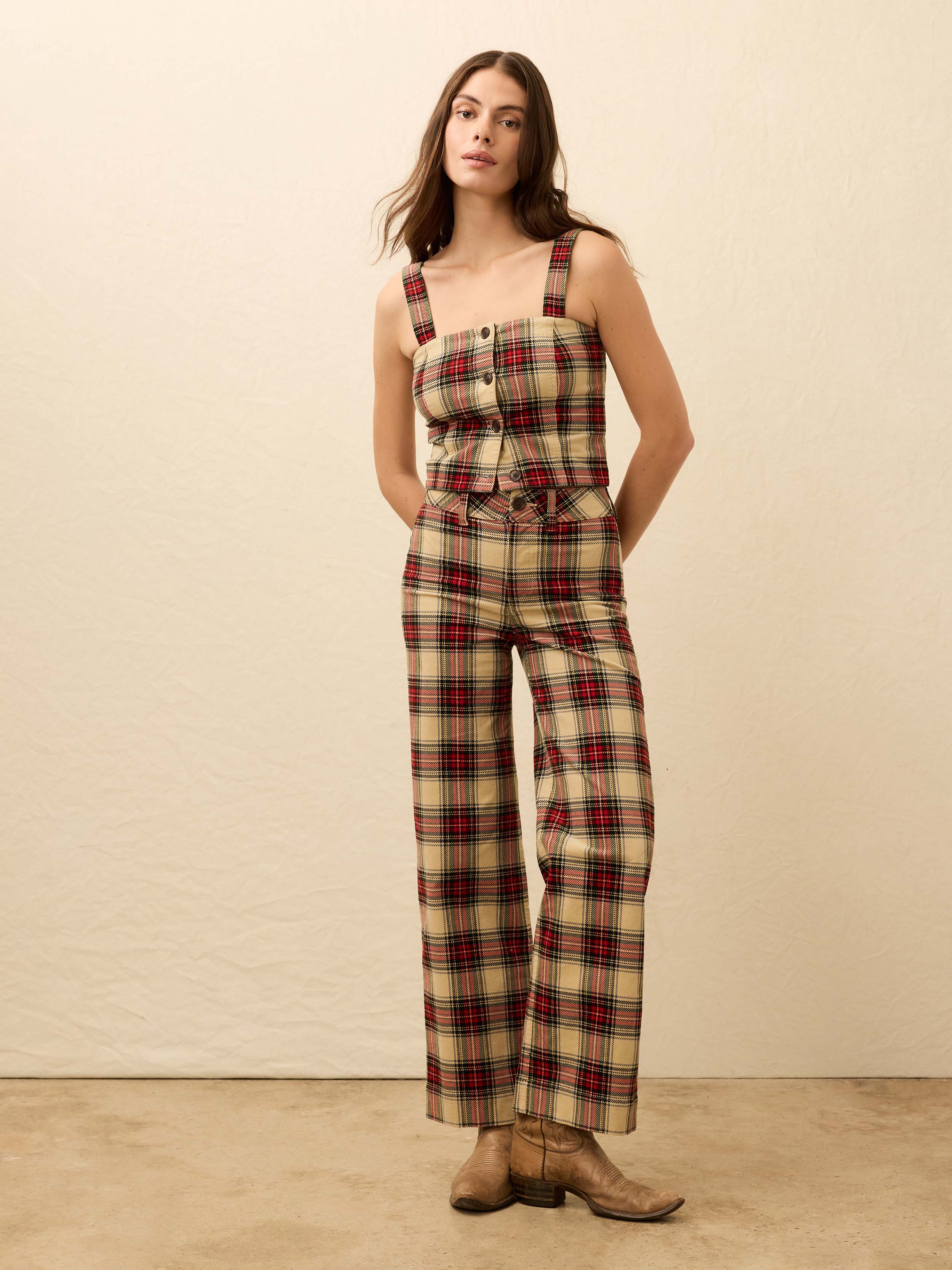 High Ridge Cord Bustier - Winterstone Plaid