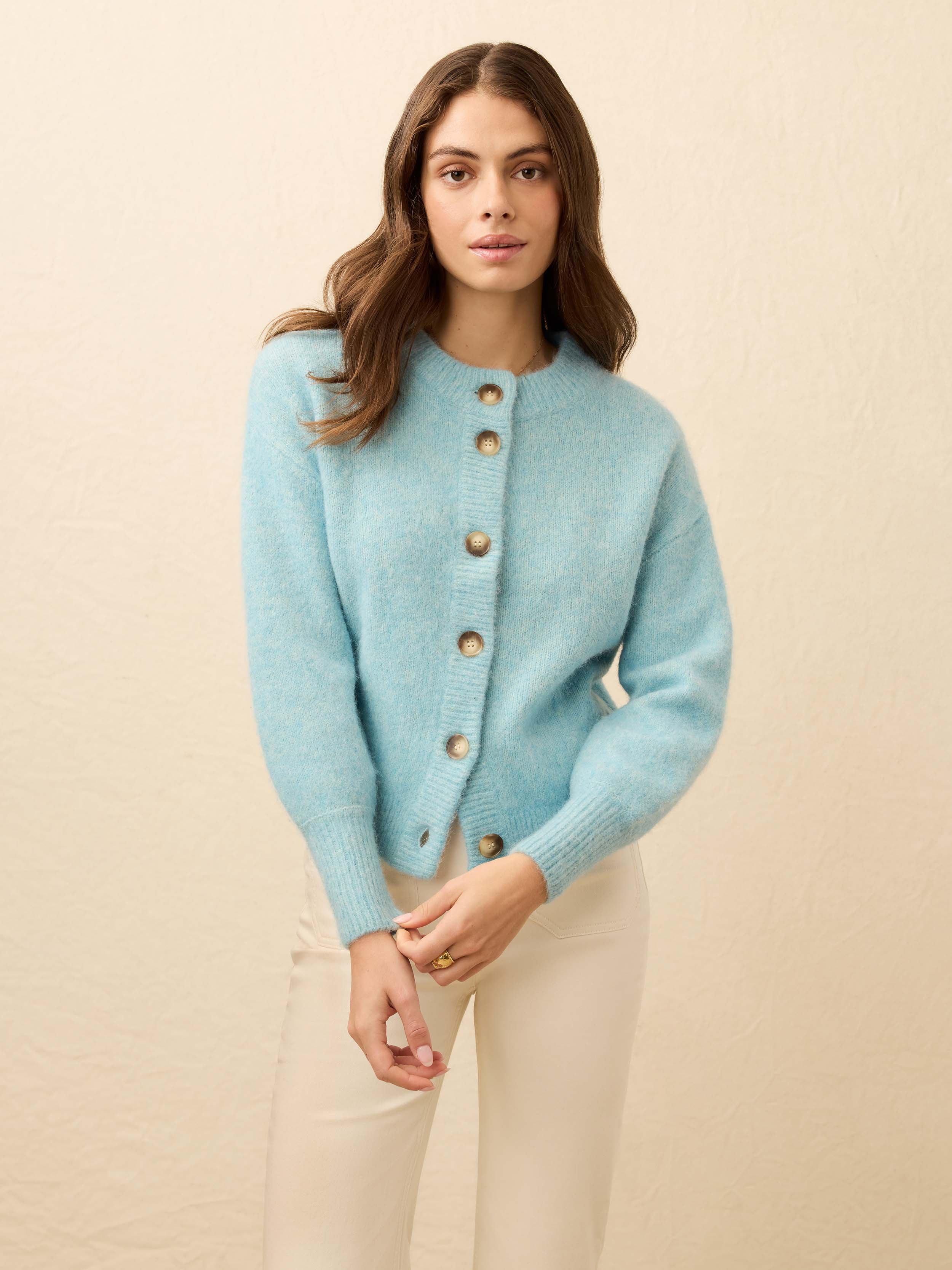 Alpine Cozy Cardigan - Lake Blue
