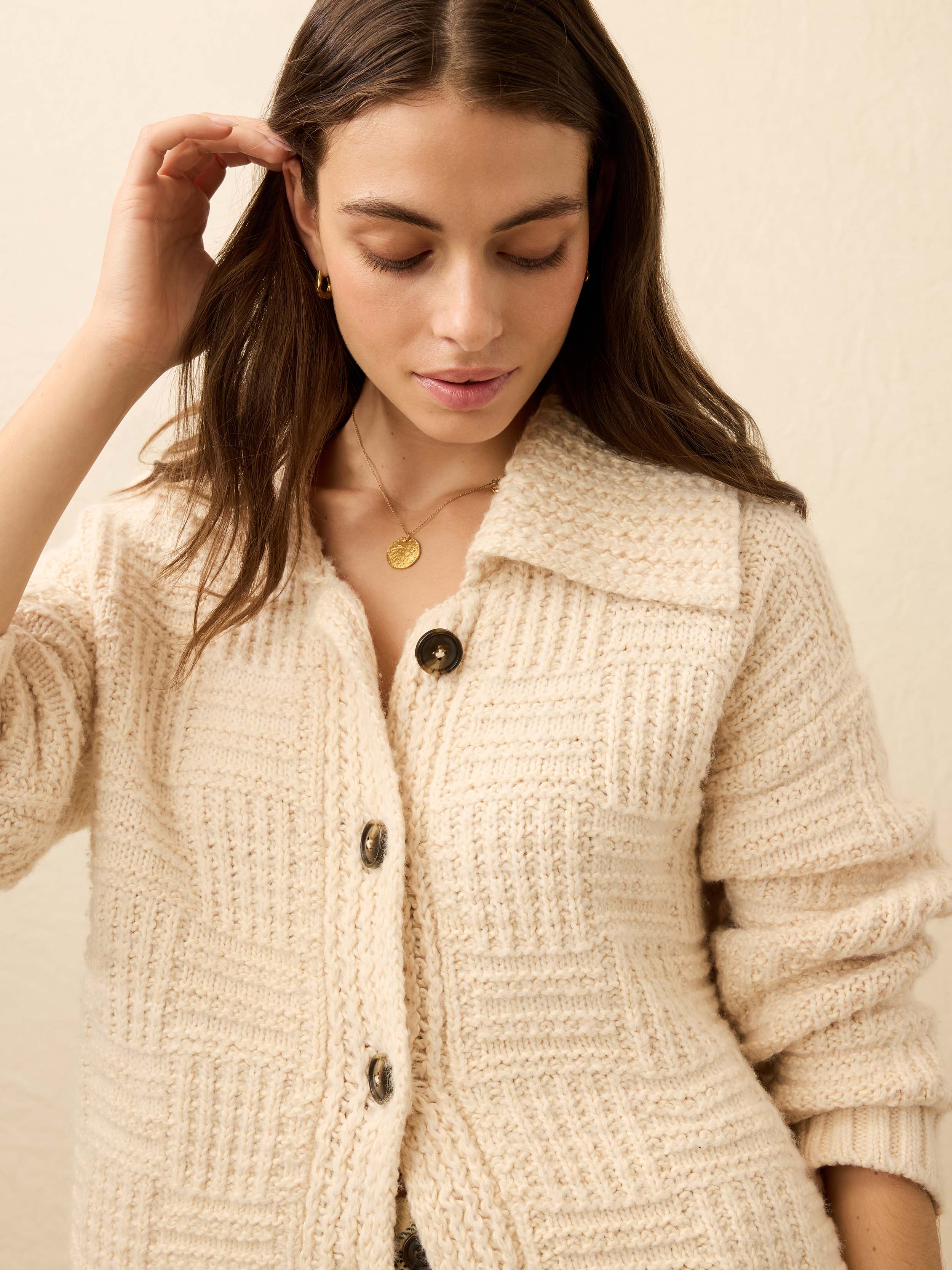 Heirloom Cotton Outback Cardigan - Cream