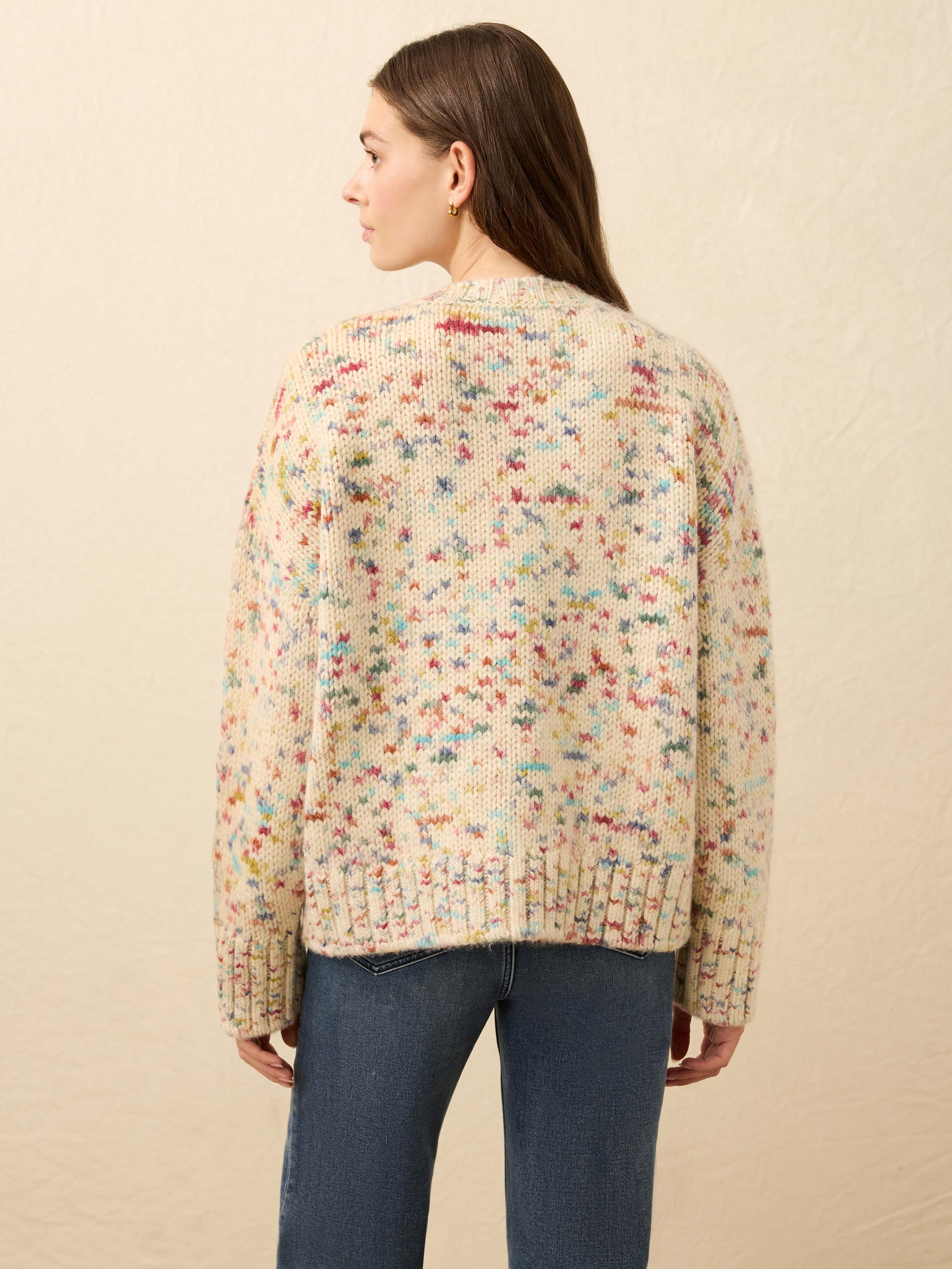 Superfine Alpaca Summit Sweater - Snow Sprinkle