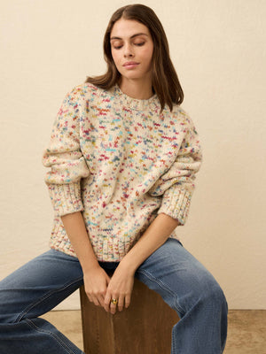 Superfine Alpaca Summit Sweater - Snow Sprinkle