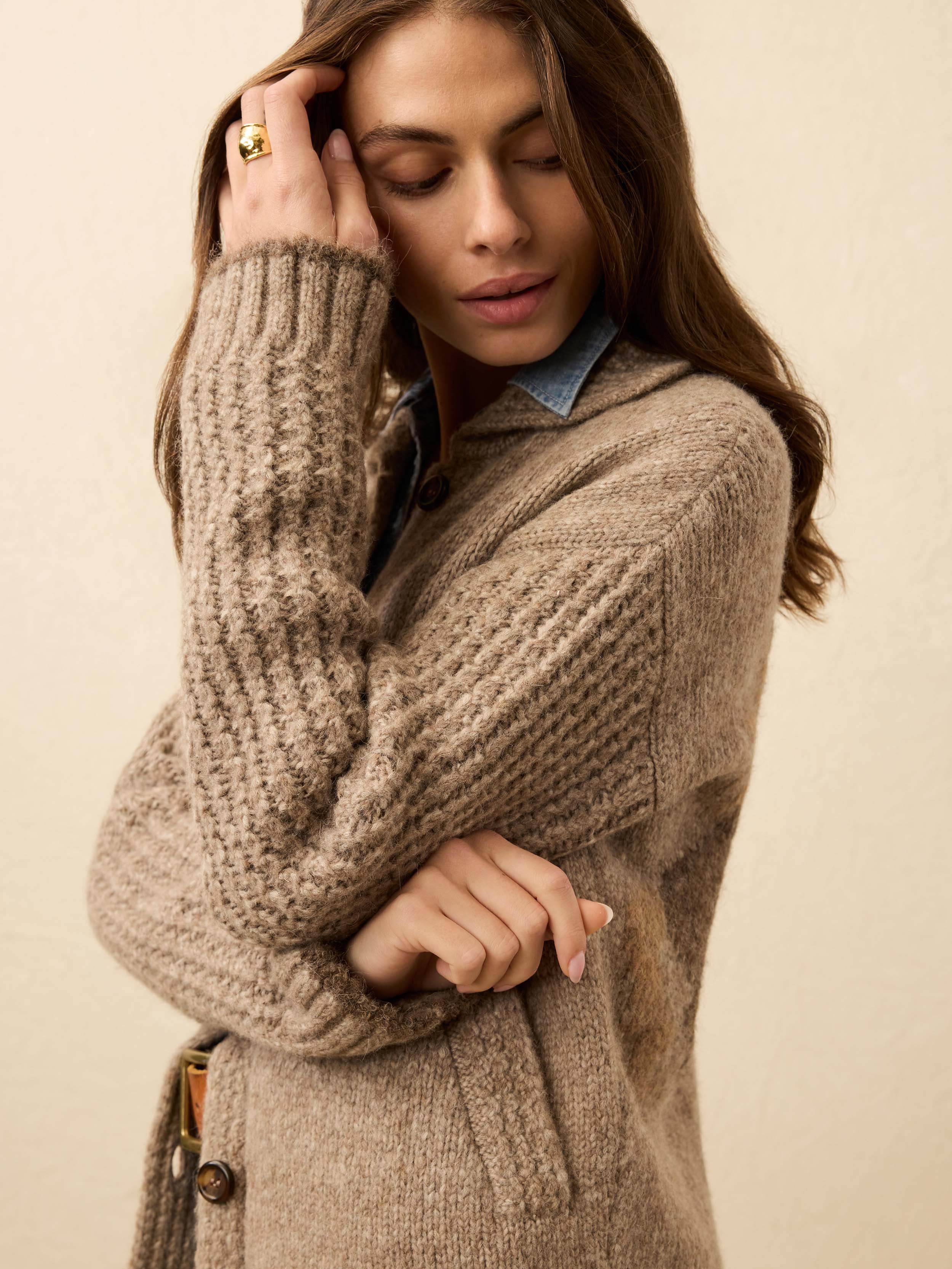 Lost Trails Cardigan - Oatmeal