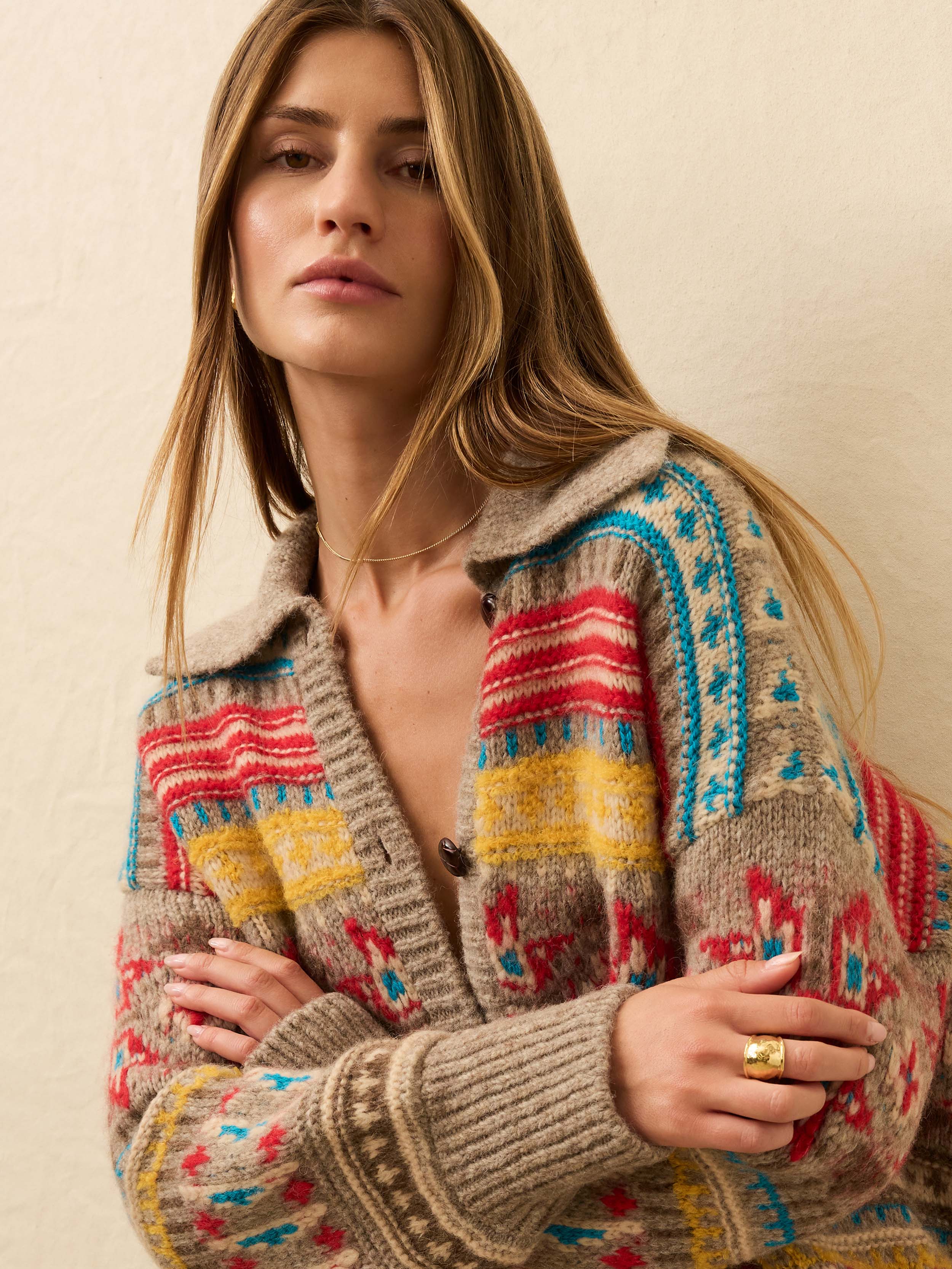 Native Knitter Desert Bloom Cardigan - Squash Blossom | Faherty Brand