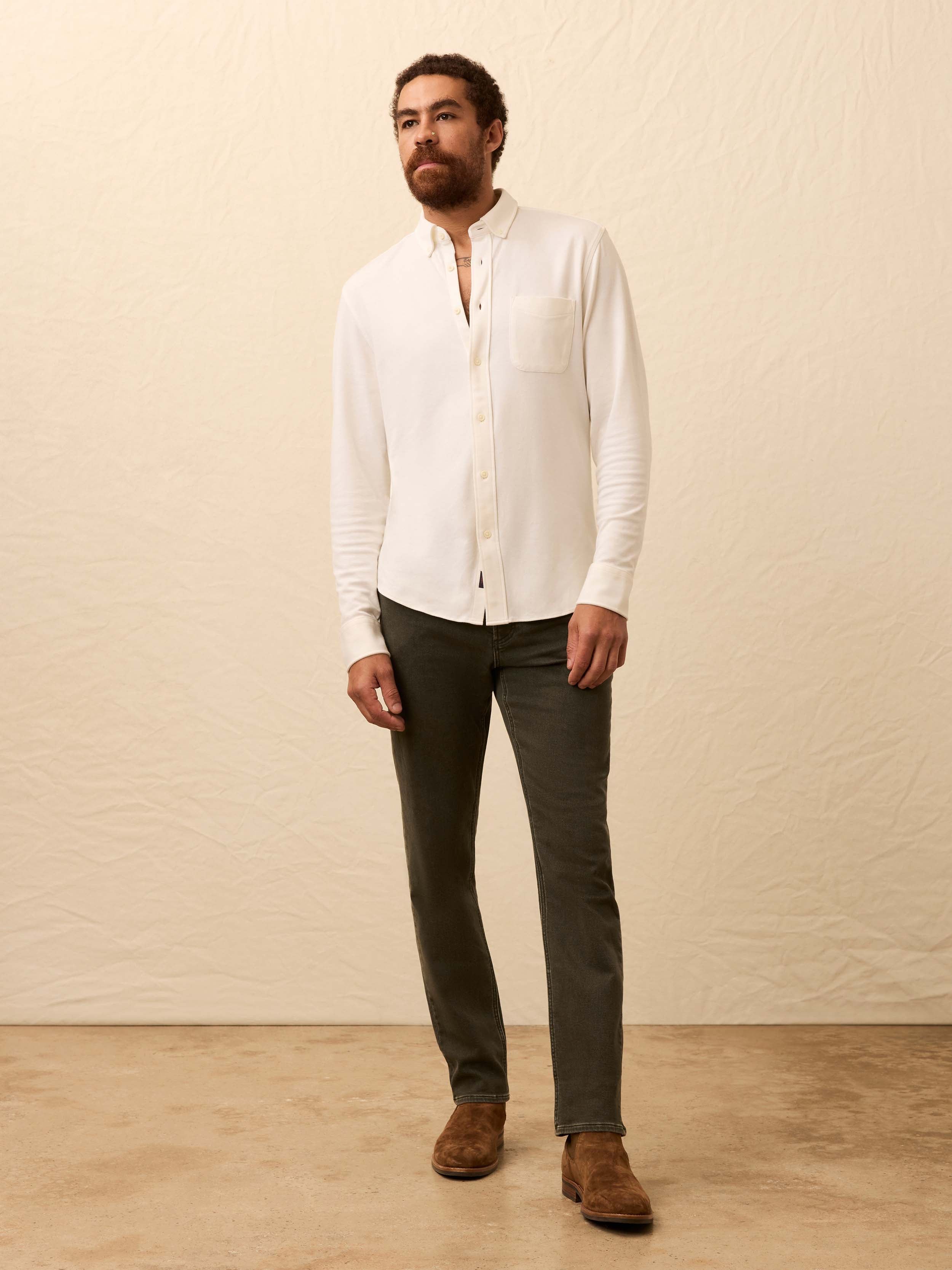  | Coastline Knit Shirt - White Wall | Faherty Brand