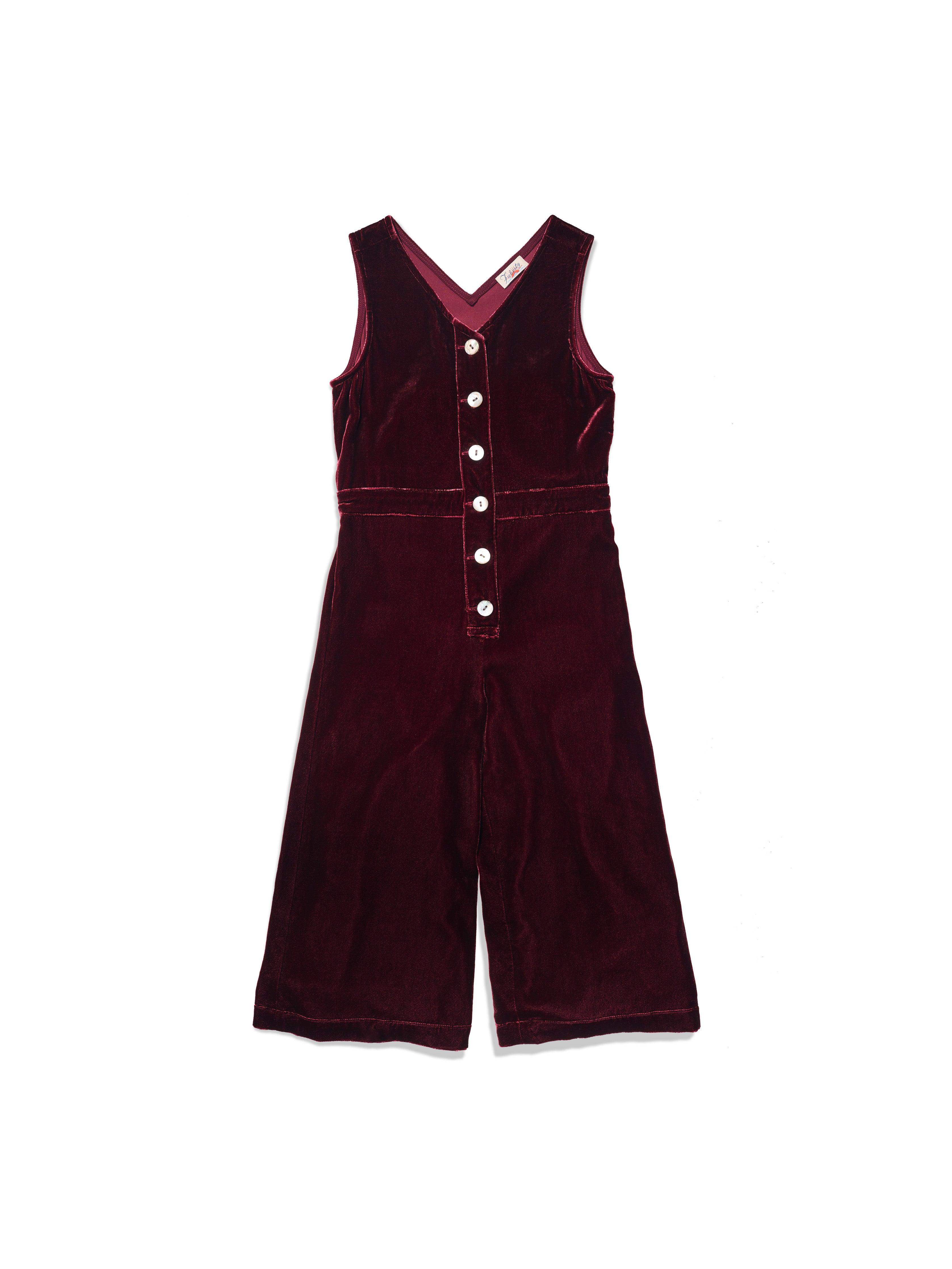 Kids velvet jumpsuit shop